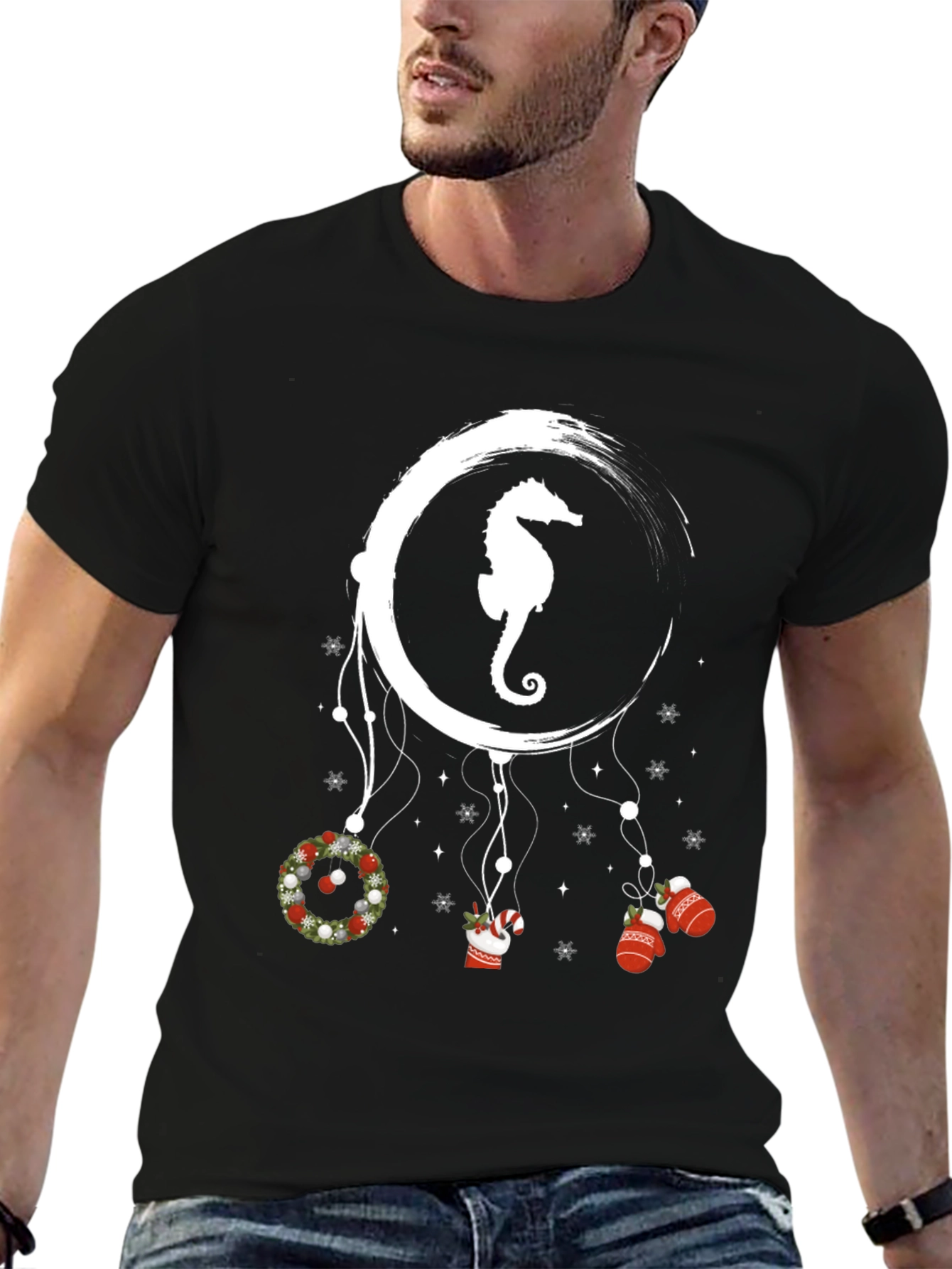 Seahorse Christmas Dreamcatcher T-Shirt