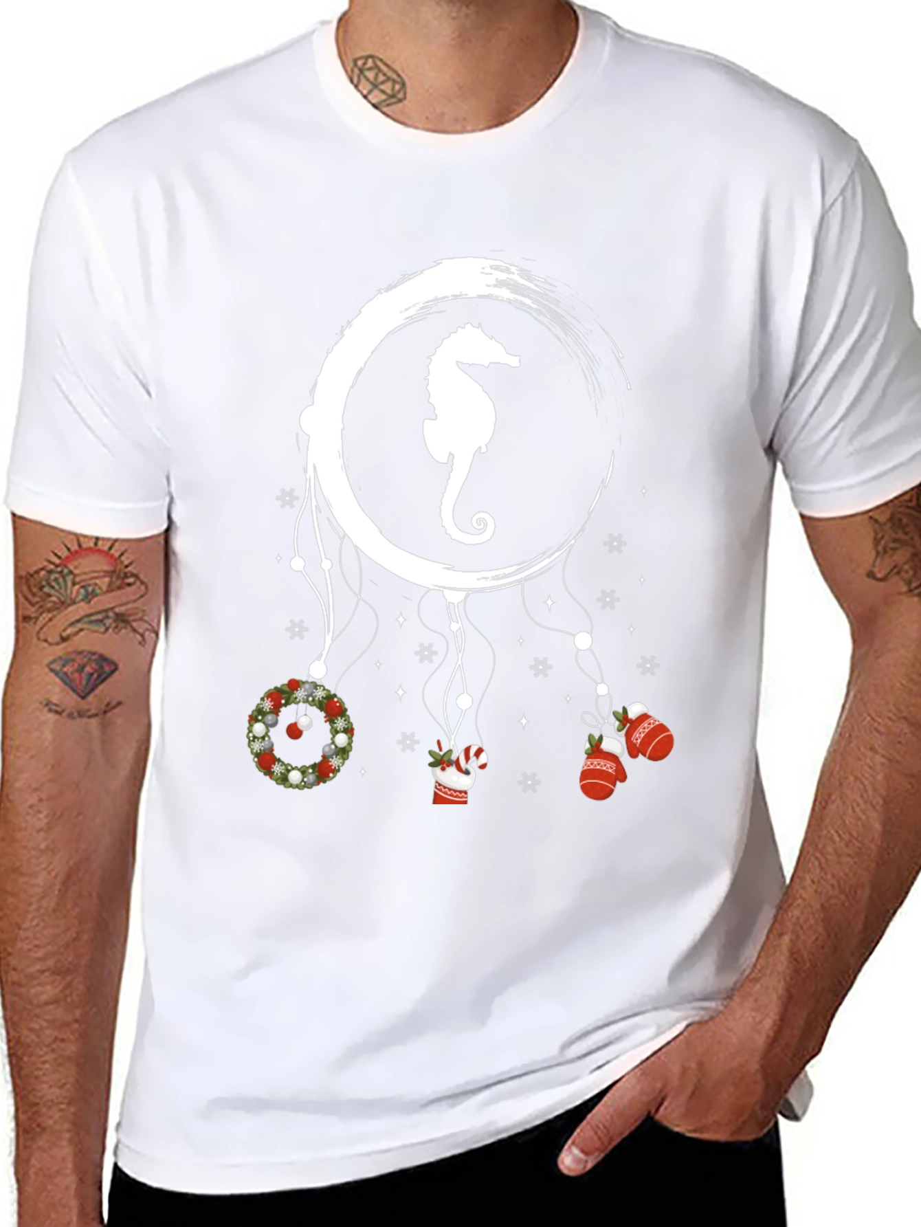 Seahorse Christmas Dreamcatcher T-Shirt
