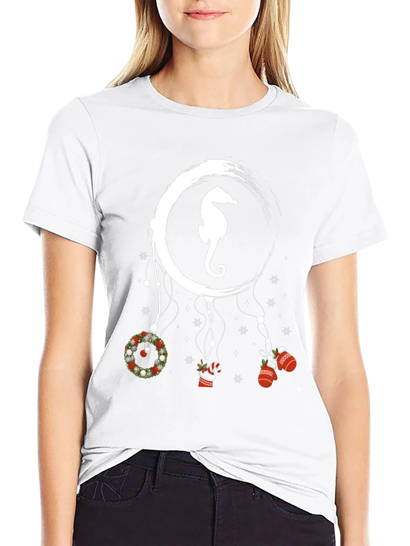 Seahorse Christmas Dreamcatcher T-Shirt