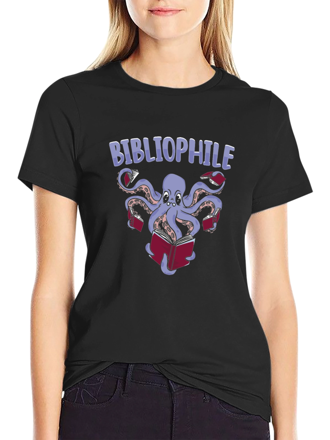 Bibliophile Octopus T-Shirt - Book Lover Tee