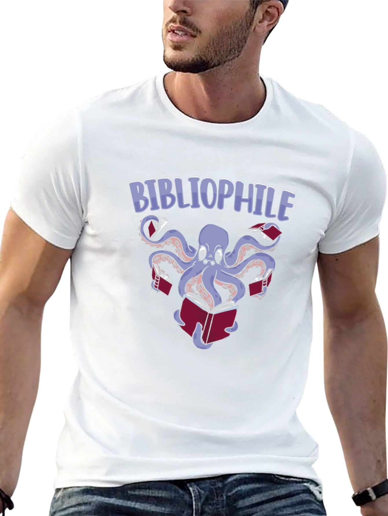 Bibliophile Octopus T-Shirt - Book Lover Tee