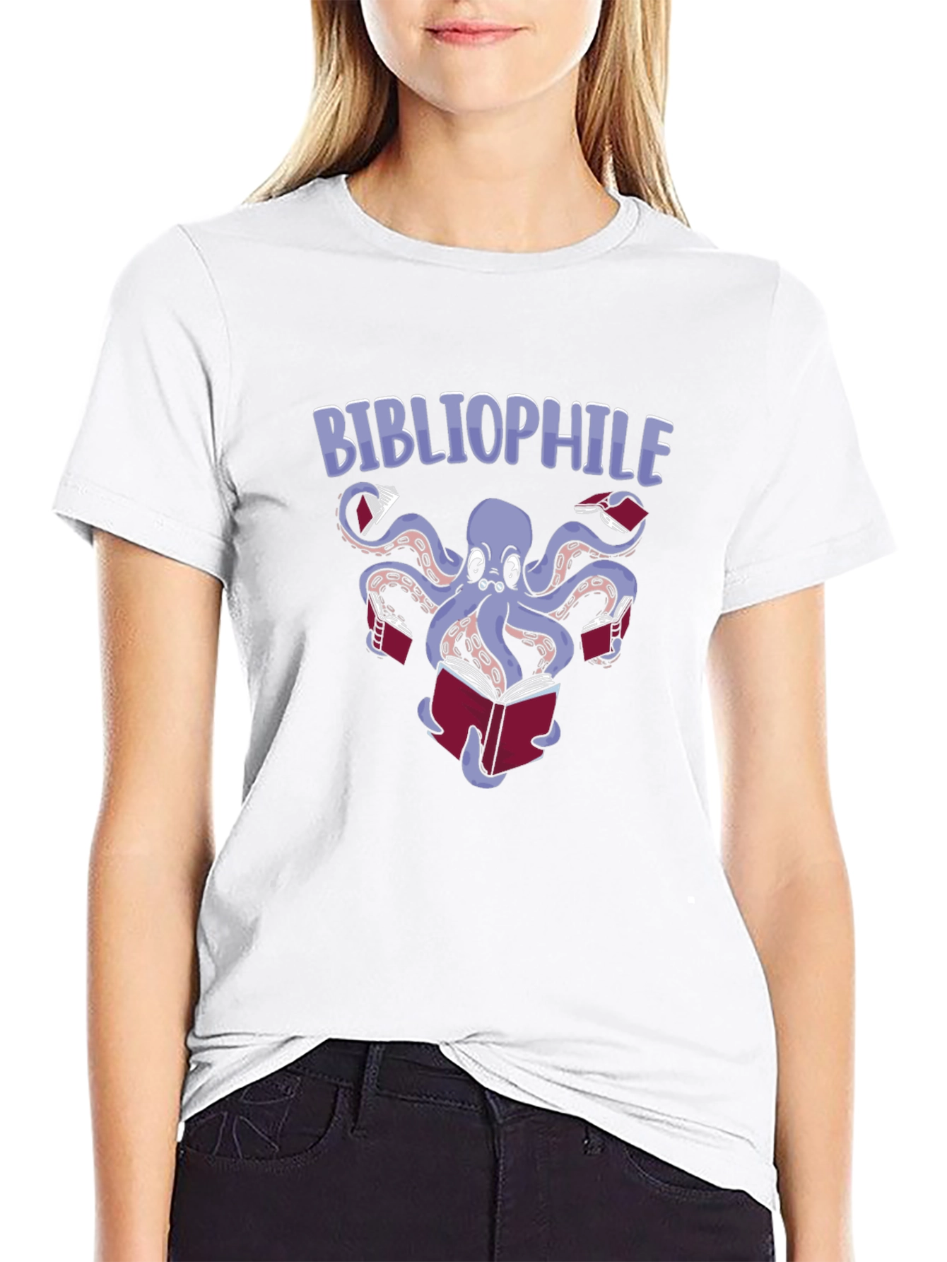Bibliophile Octopus T-Shirt - Book Lover Tee