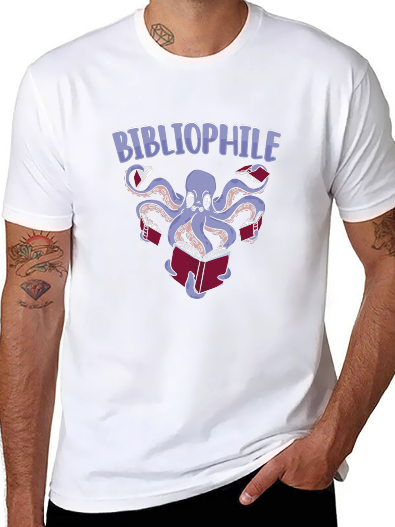 Bibliophile Octopus T-Shirt - Book Lover Tee