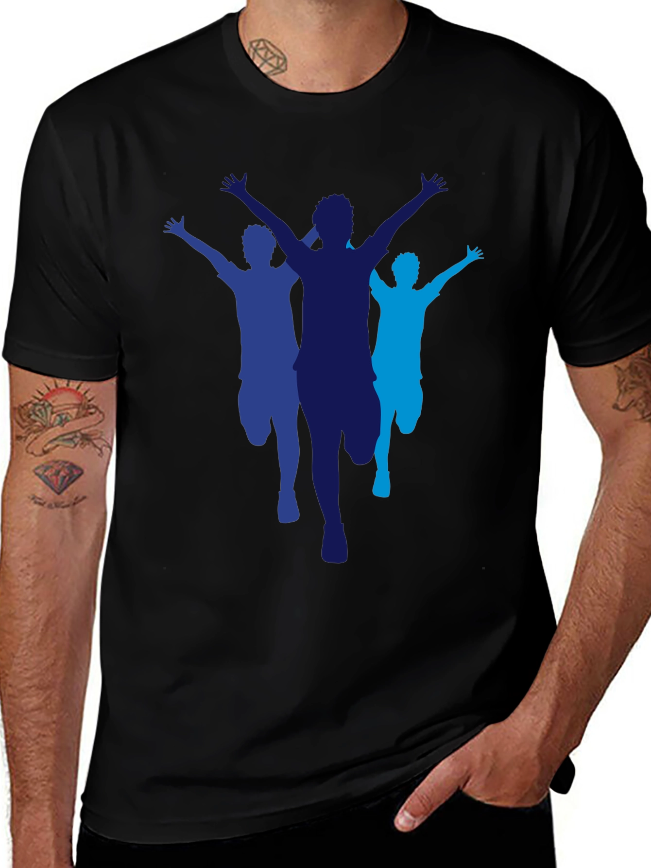 Runner Silhouette Graphic Tee - Sporty Black T-Shirt