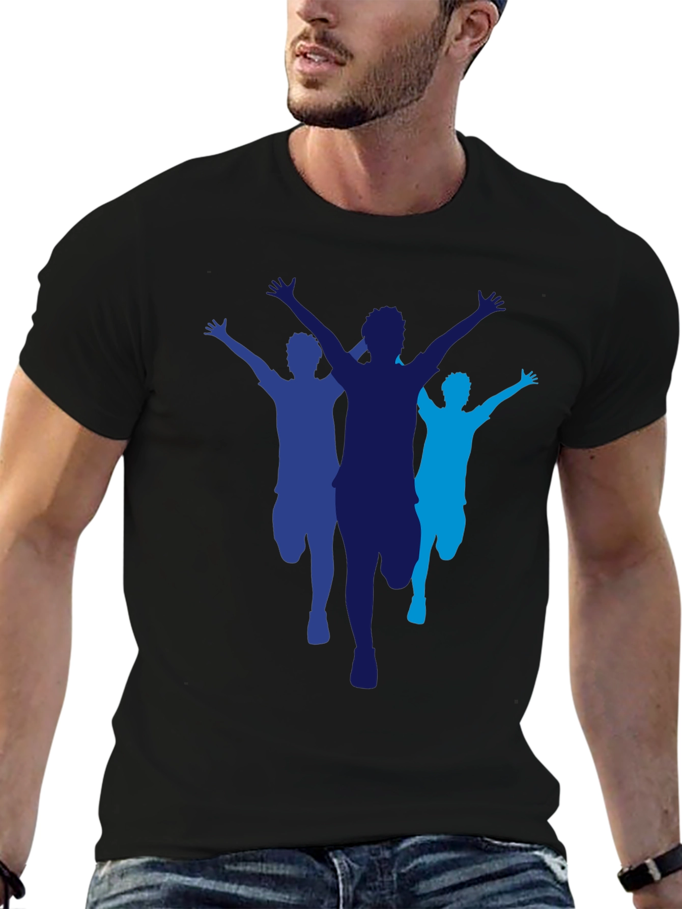 Runner Silhouette Graphic Tee - Sporty Black T-Shirt
