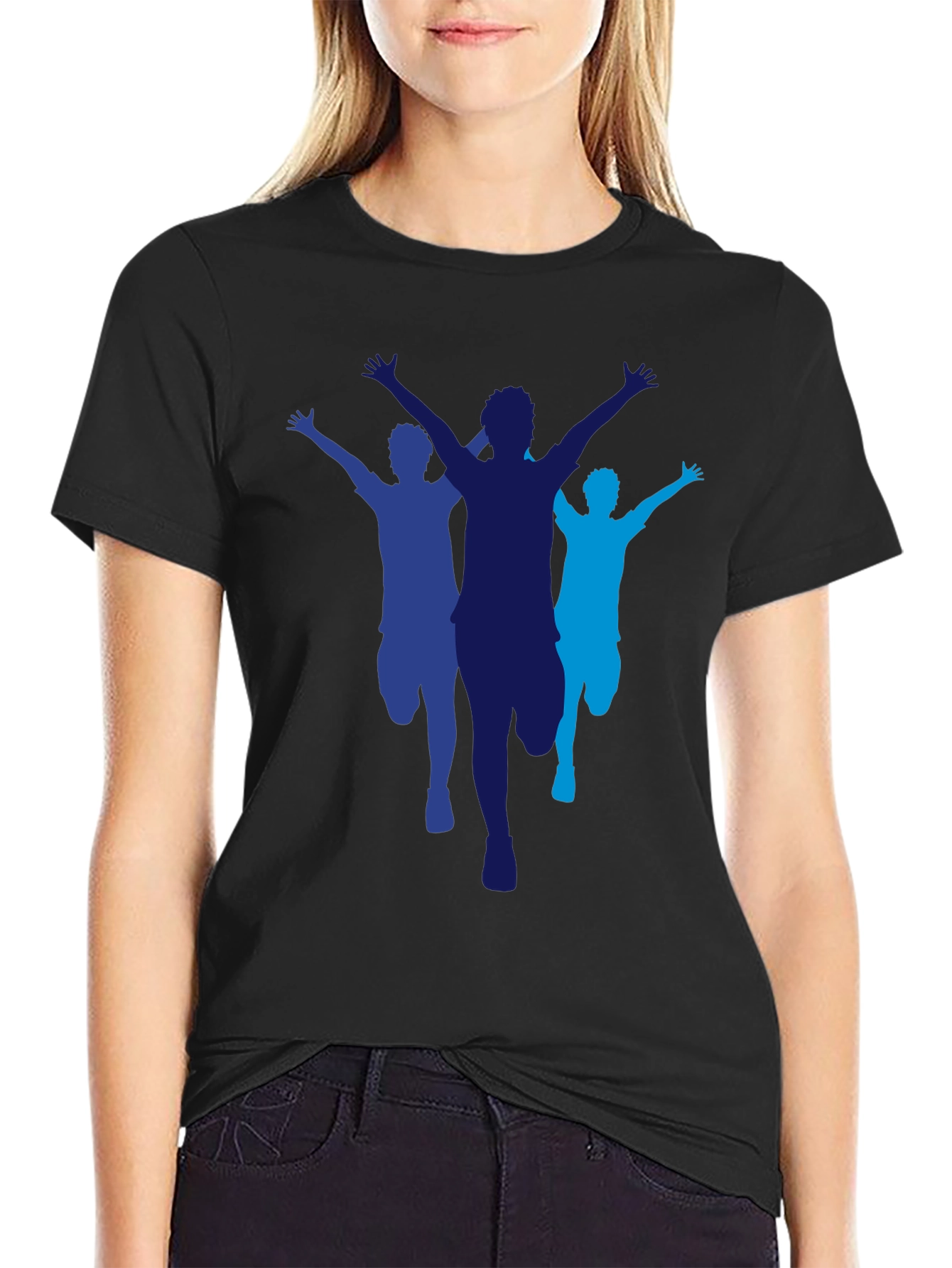 Runner Silhouette Graphic Tee - Sporty Black T-Shirt