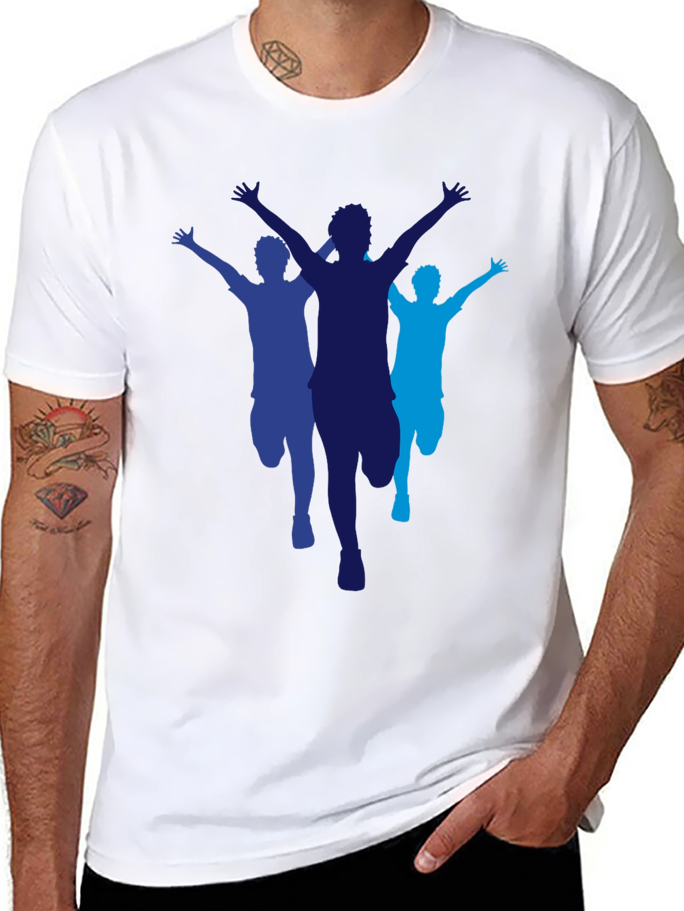 Runner Silhouette Graphic Tee - Sporty Black T-Shirt
