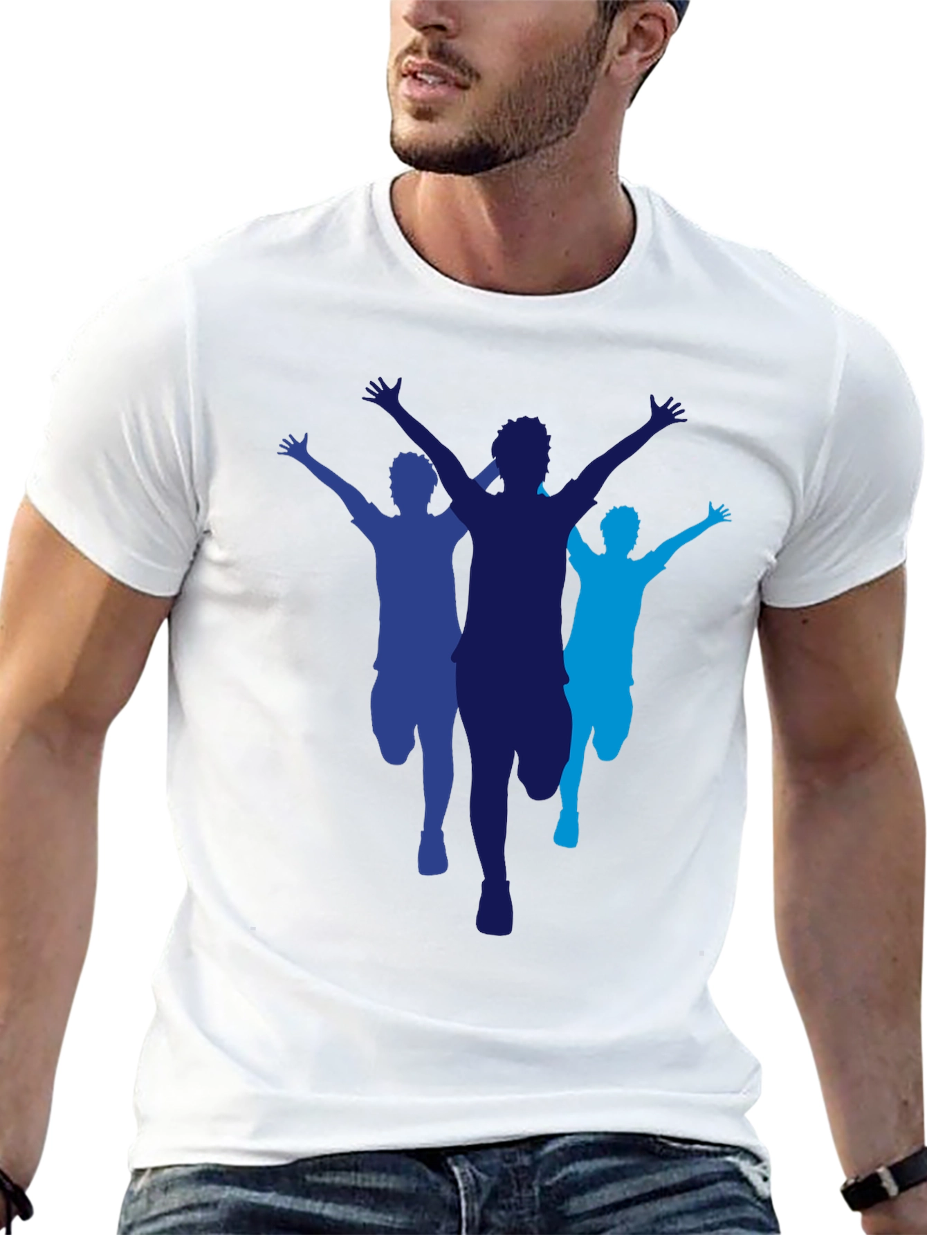 Runner Silhouette Graphic Tee - Sporty Black T-Shirt