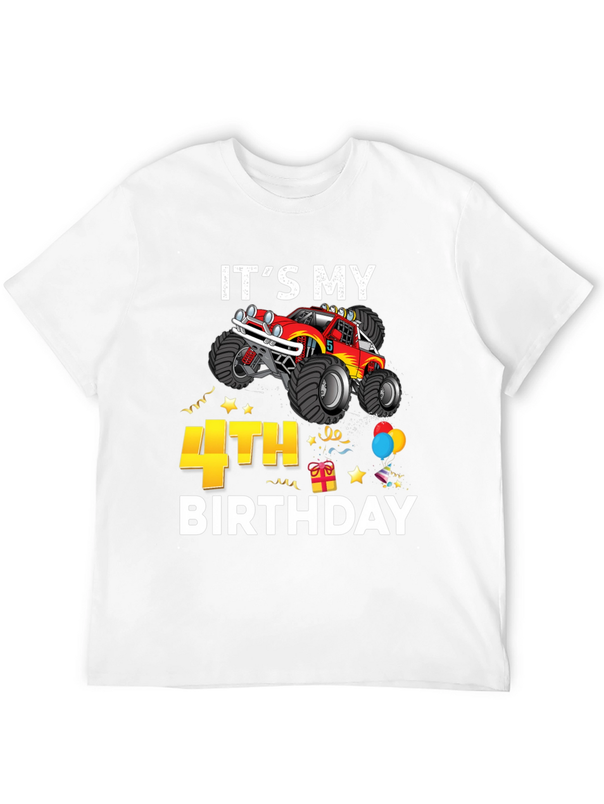 Its My 4th Birthday Monster Truck T-Shirt