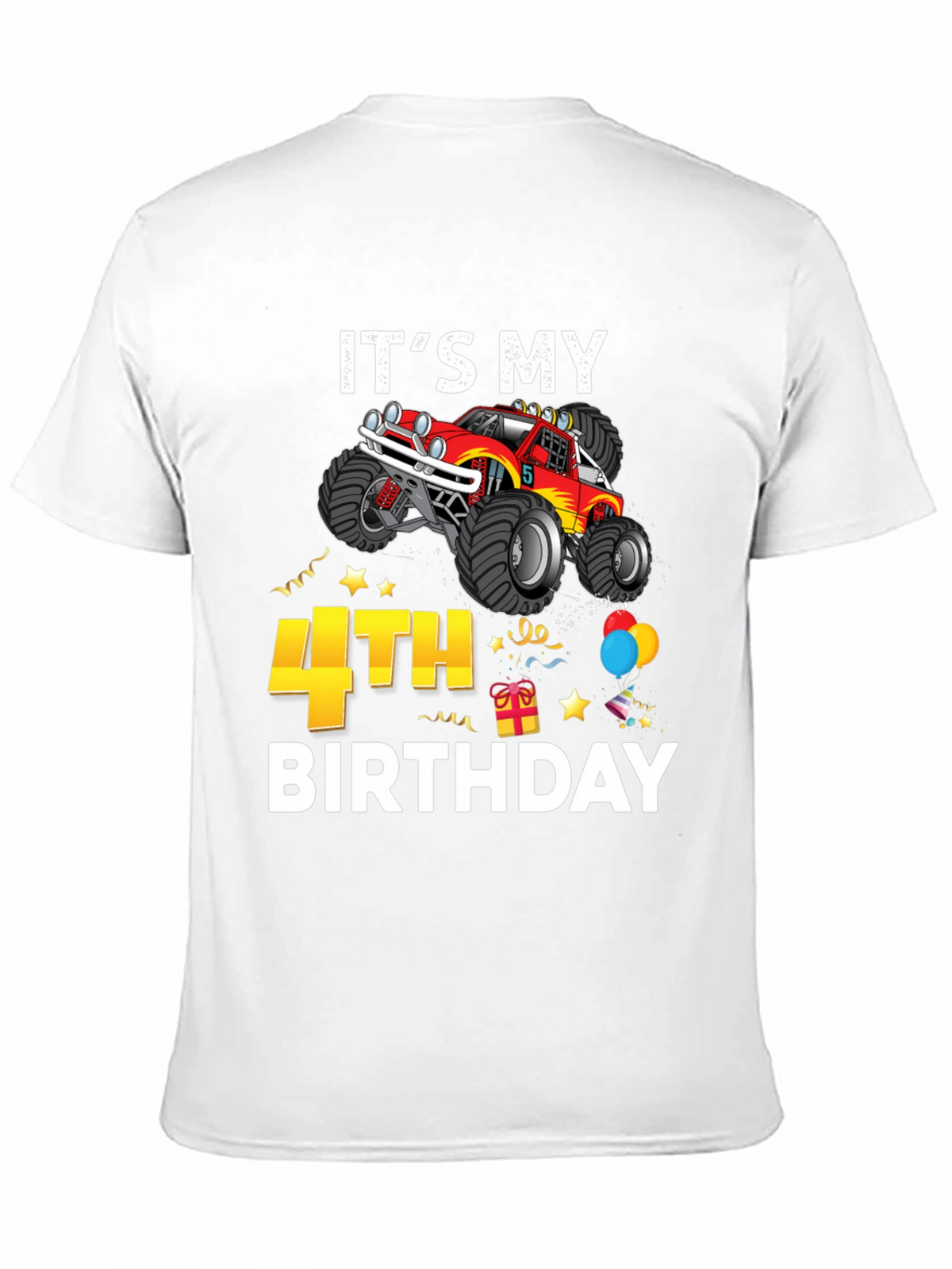 Its My 4th Birthday Monster Truck T-Shirt