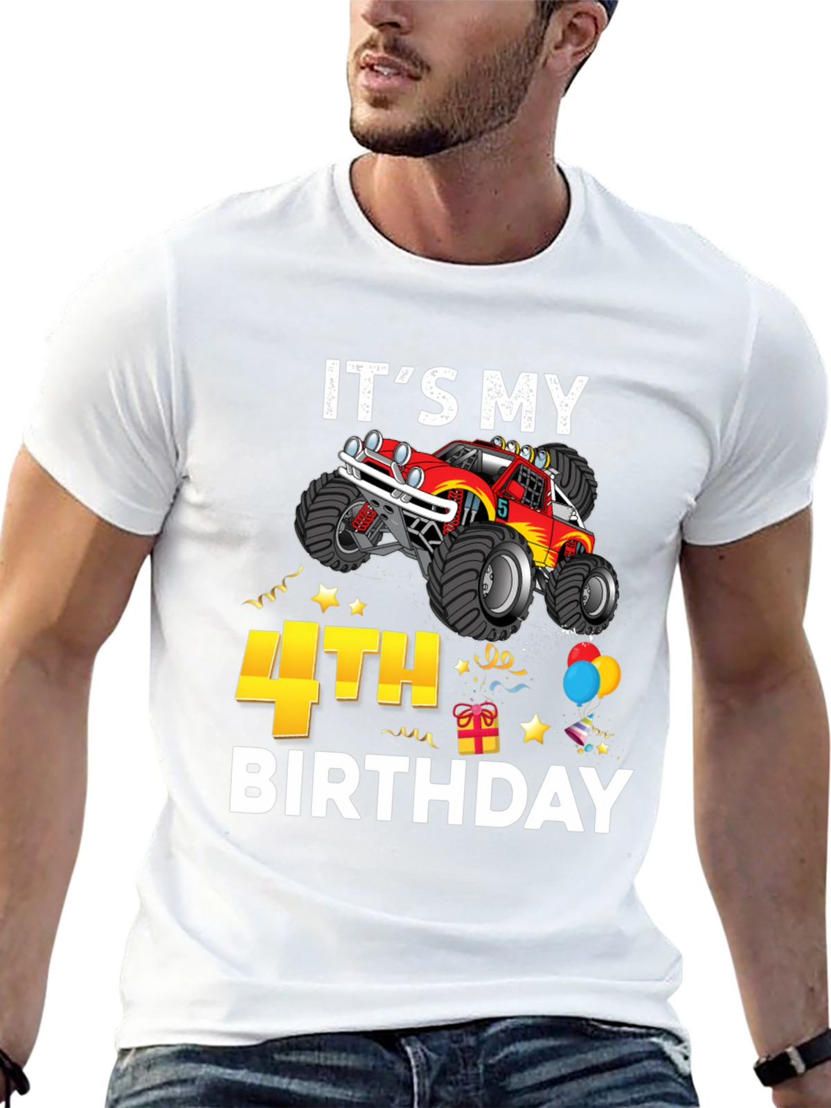 Its My 4th Birthday Monster Truck T-Shirt