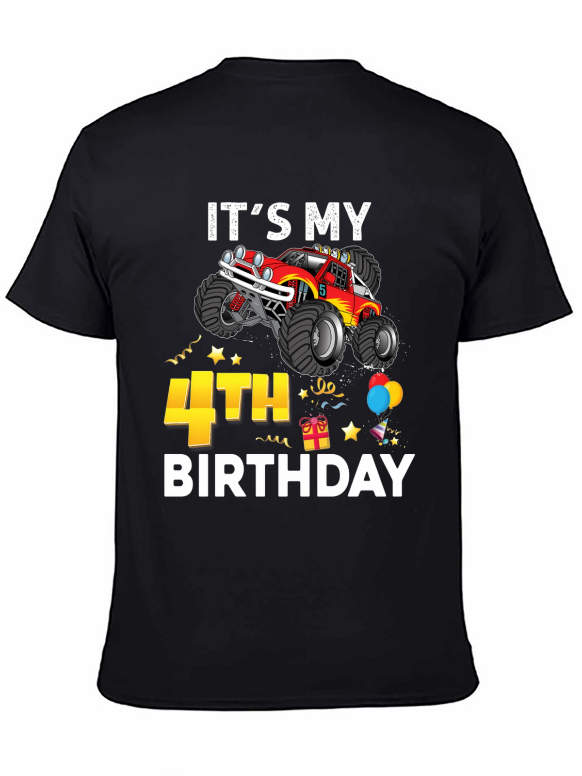 Its My 4th Birthday Monster Truck T-Shirt