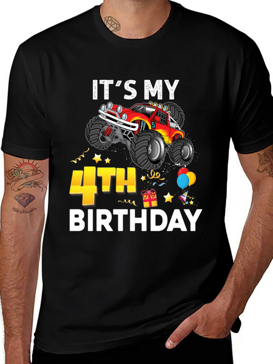 Its My 4th Birthday Monster Truck T-Shirt