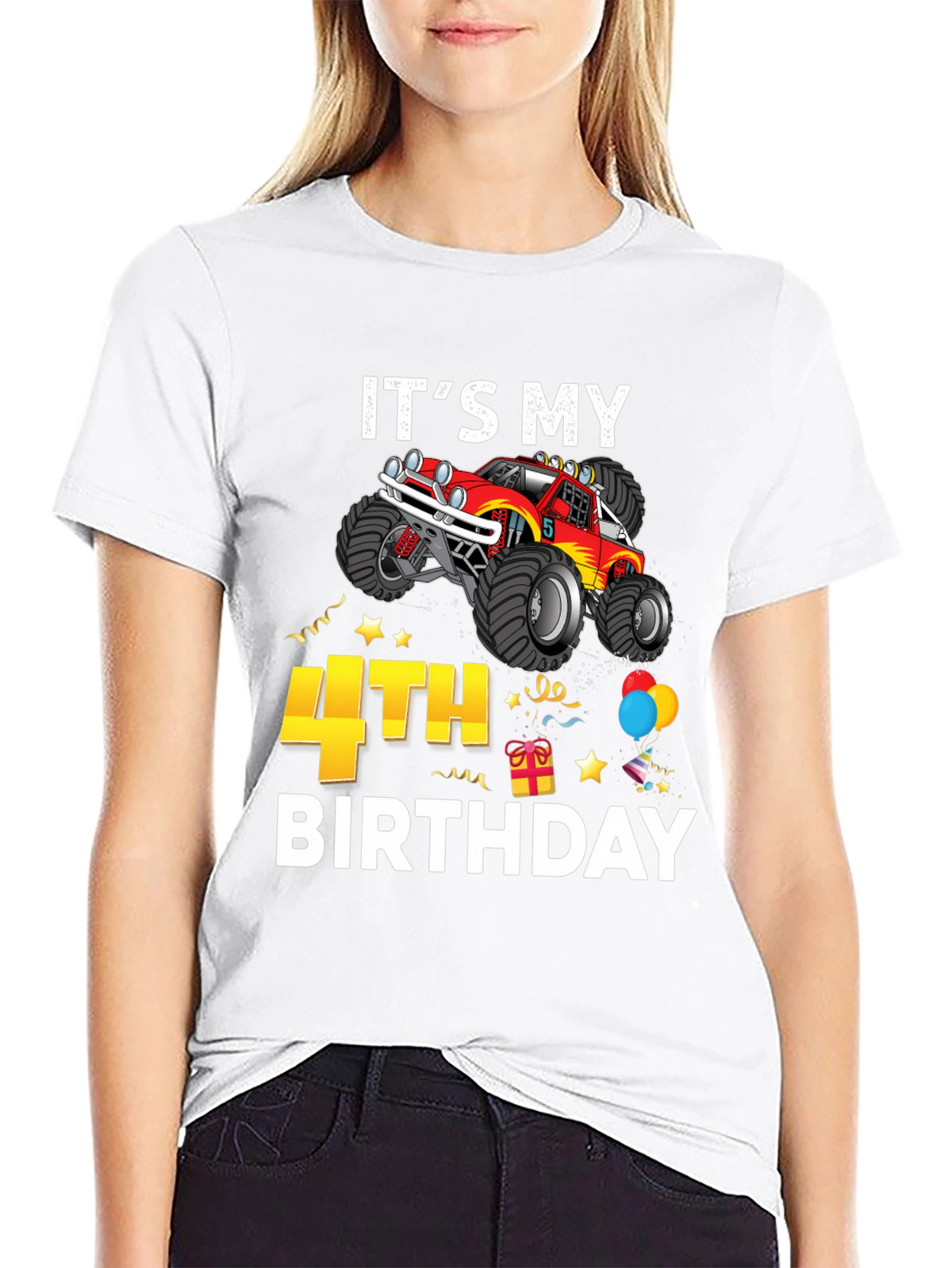 Its My 4th Birthday Monster Truck T-Shirt