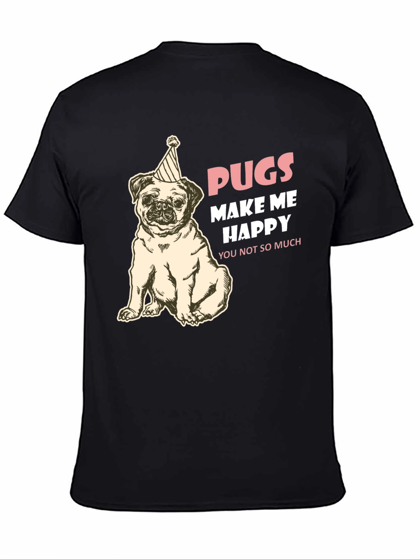 Pugs Make Me Happy Graphic Tee