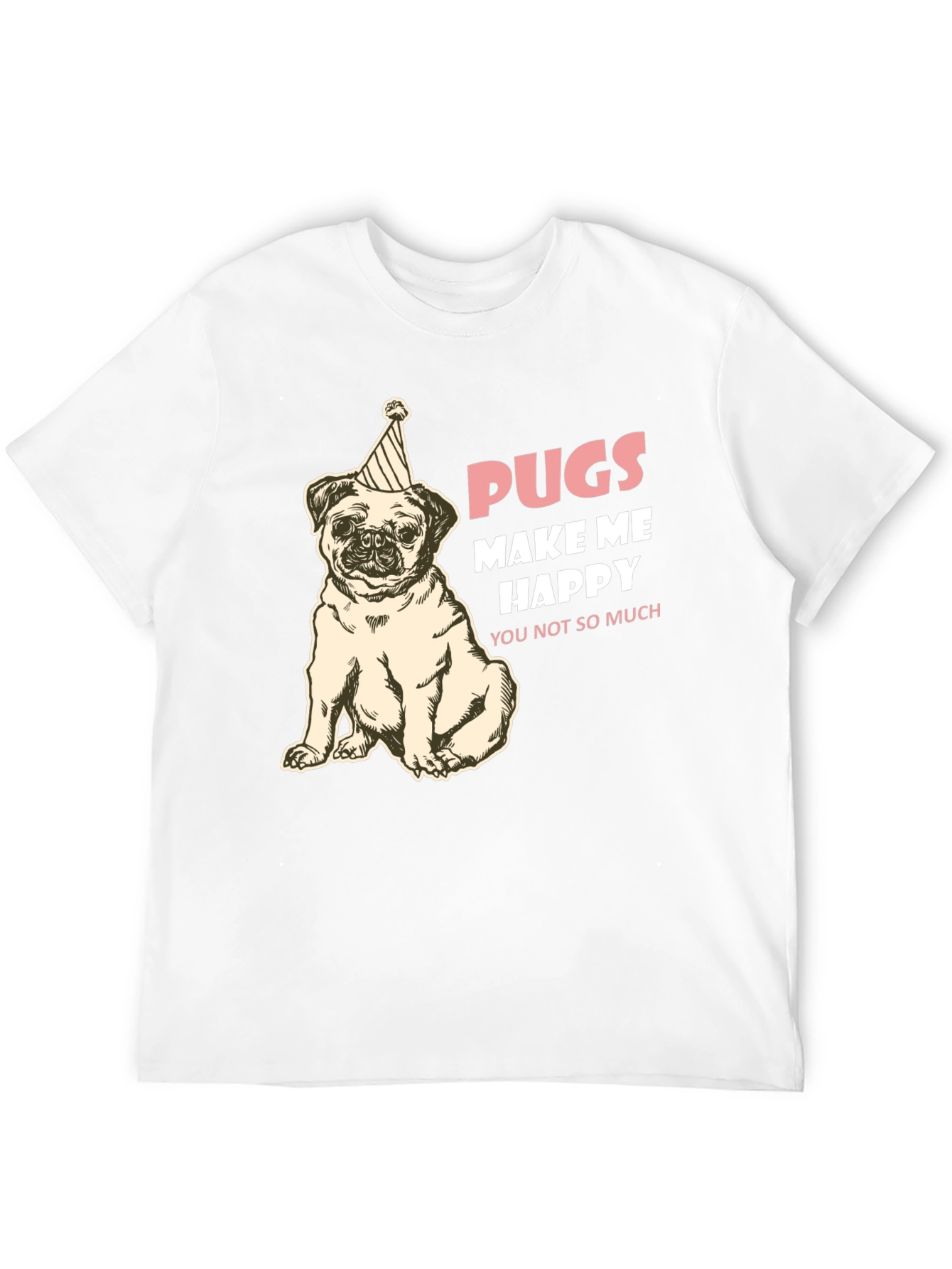Pugs Make Me Happy Graphic Tee