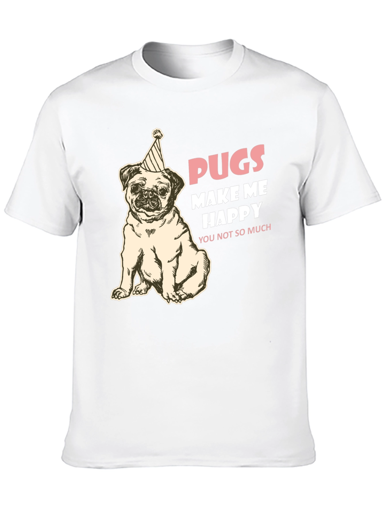 Pugs Make Me Happy Graphic Tee