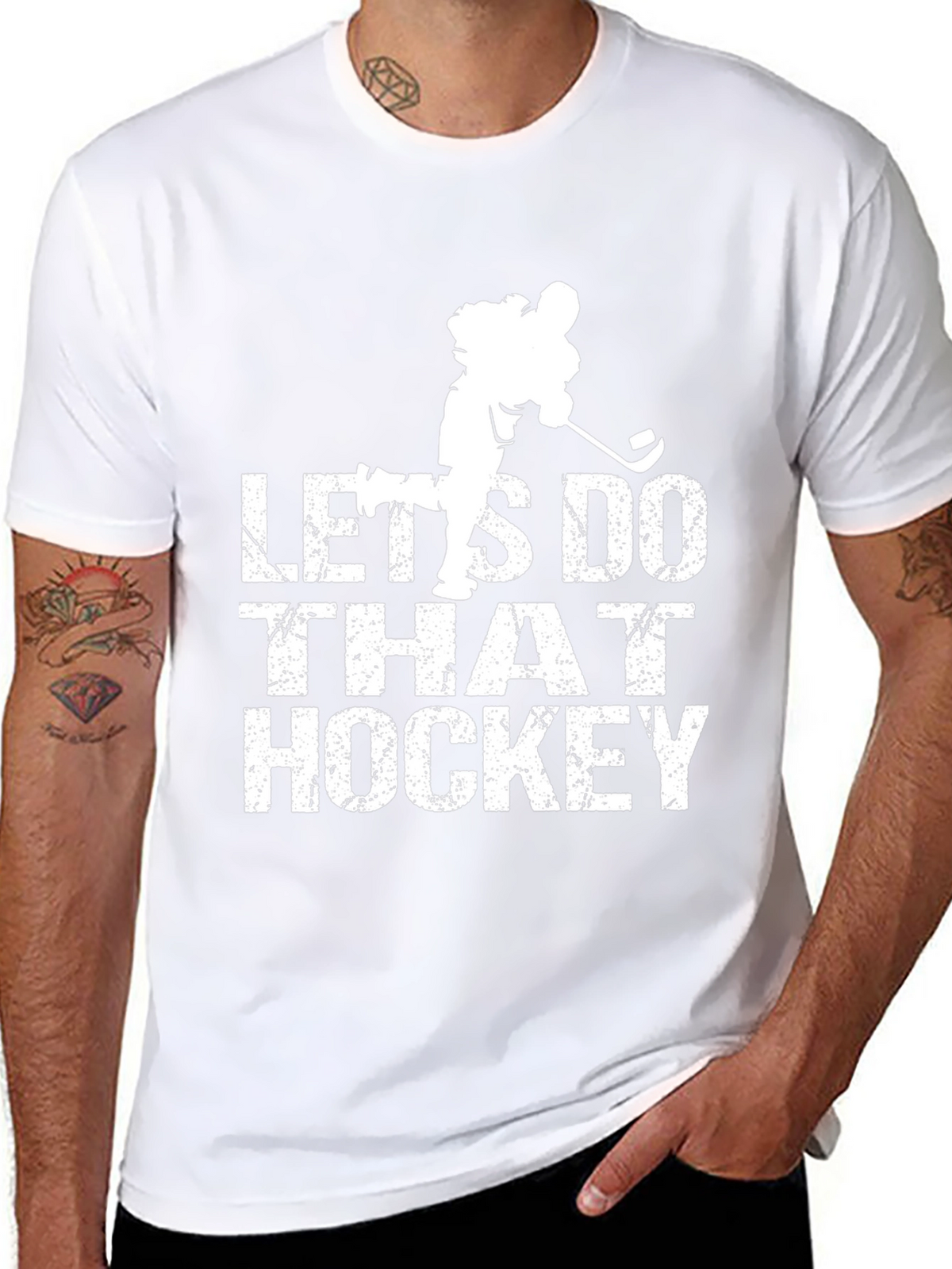 Lets Do That Hockey T-Shirt - Black Cotton Tee