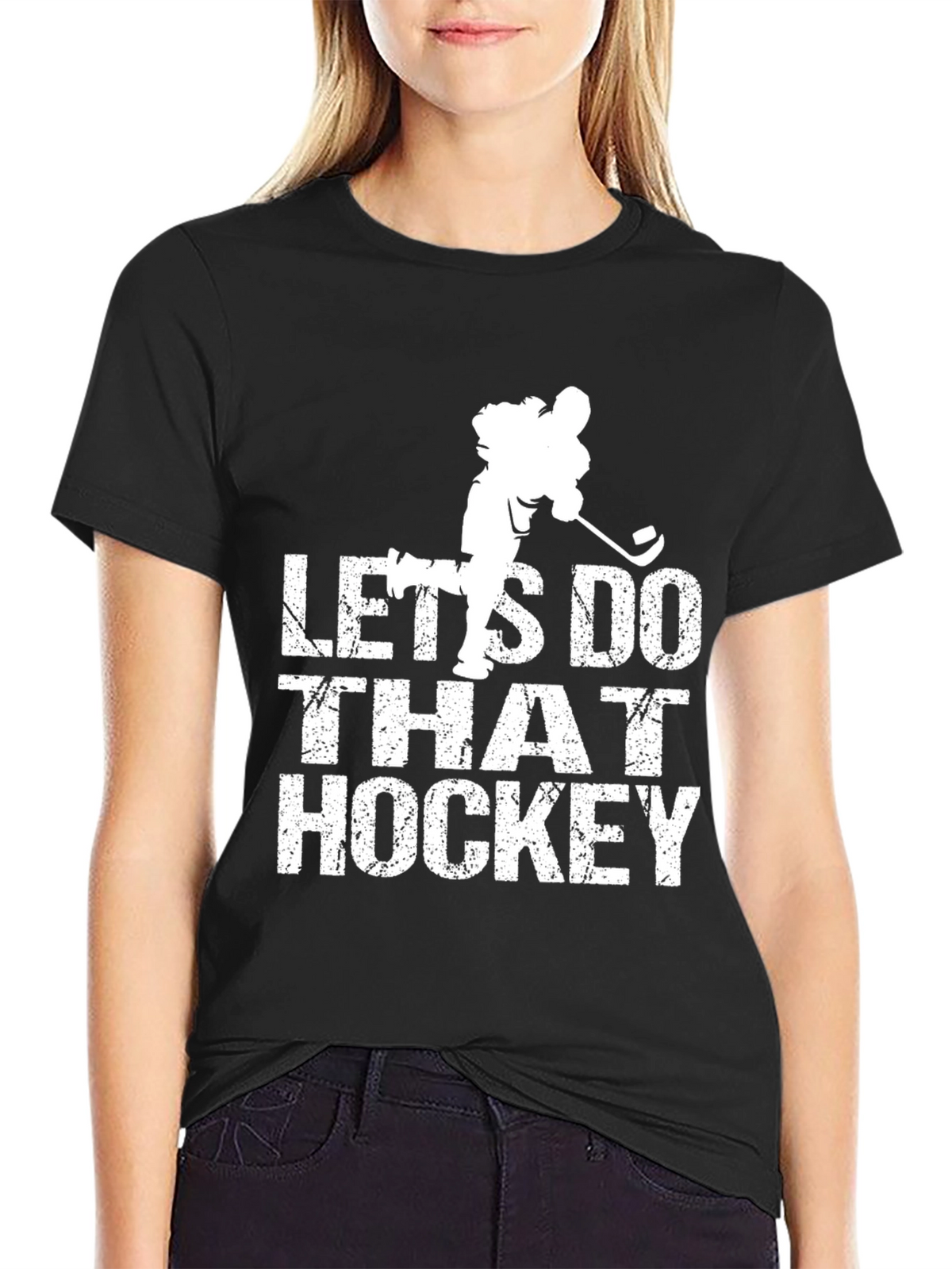 Lets Do That Hockey T-Shirt - Black Cotton Tee