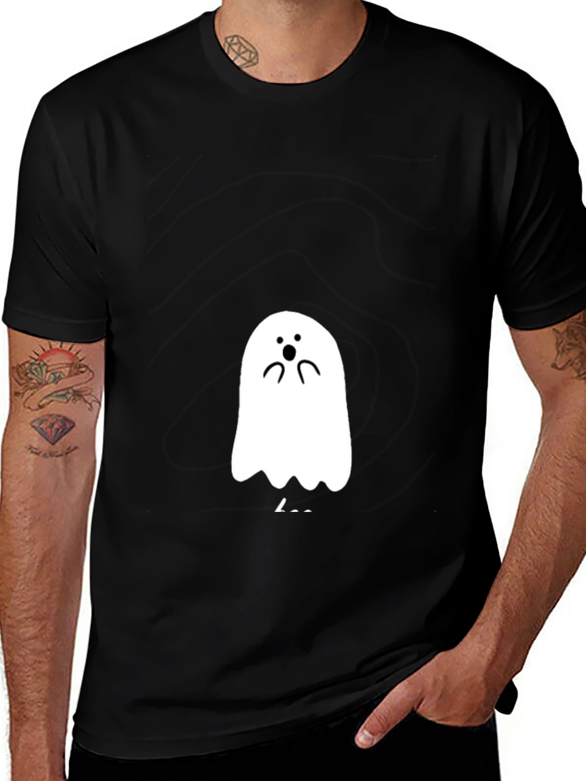 Cute Ghost Graphic Tee - Halloween Shirt