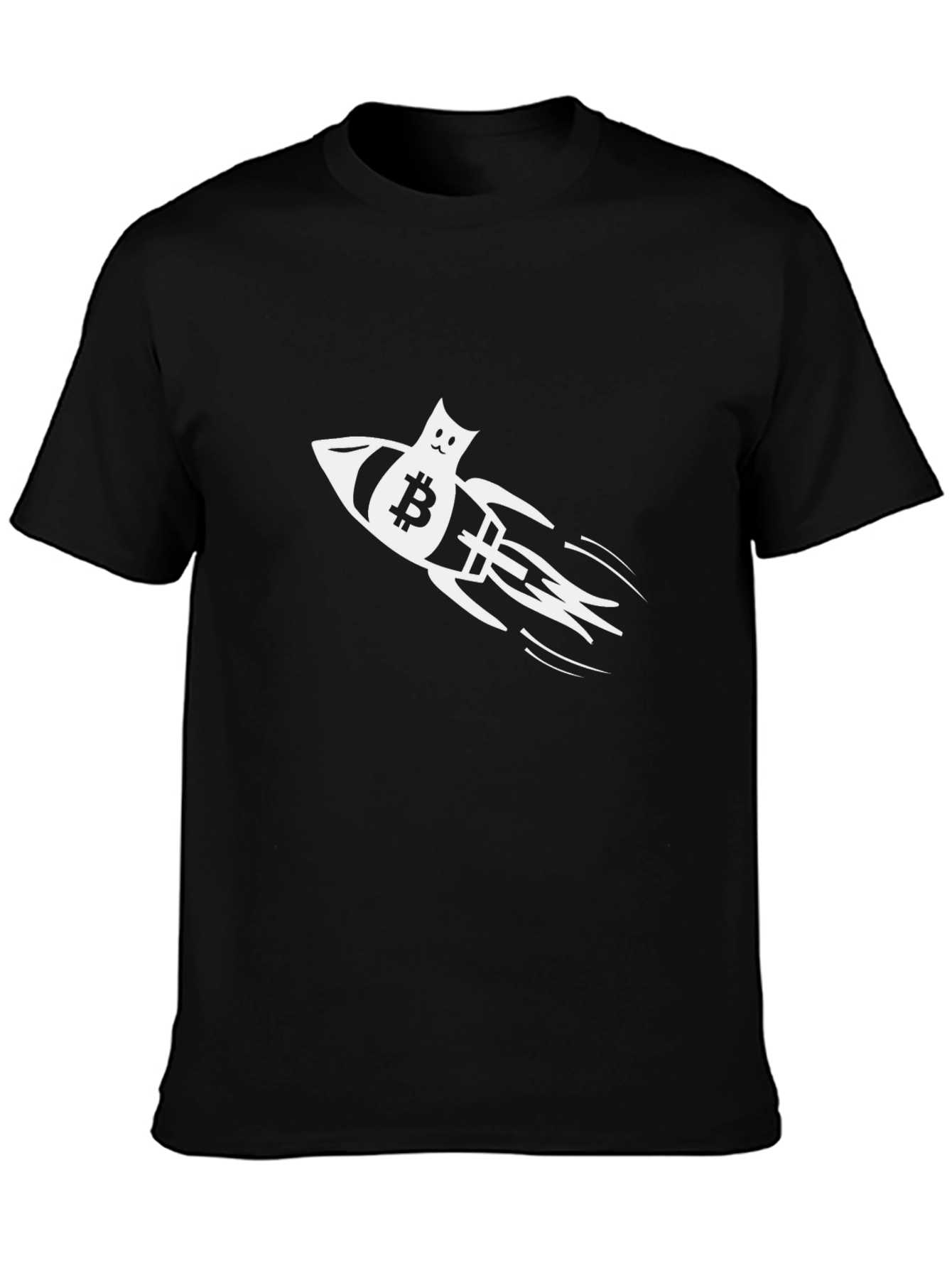 Bitcoin Rocket Cat T-Shirt - Crypto to the Moon!
