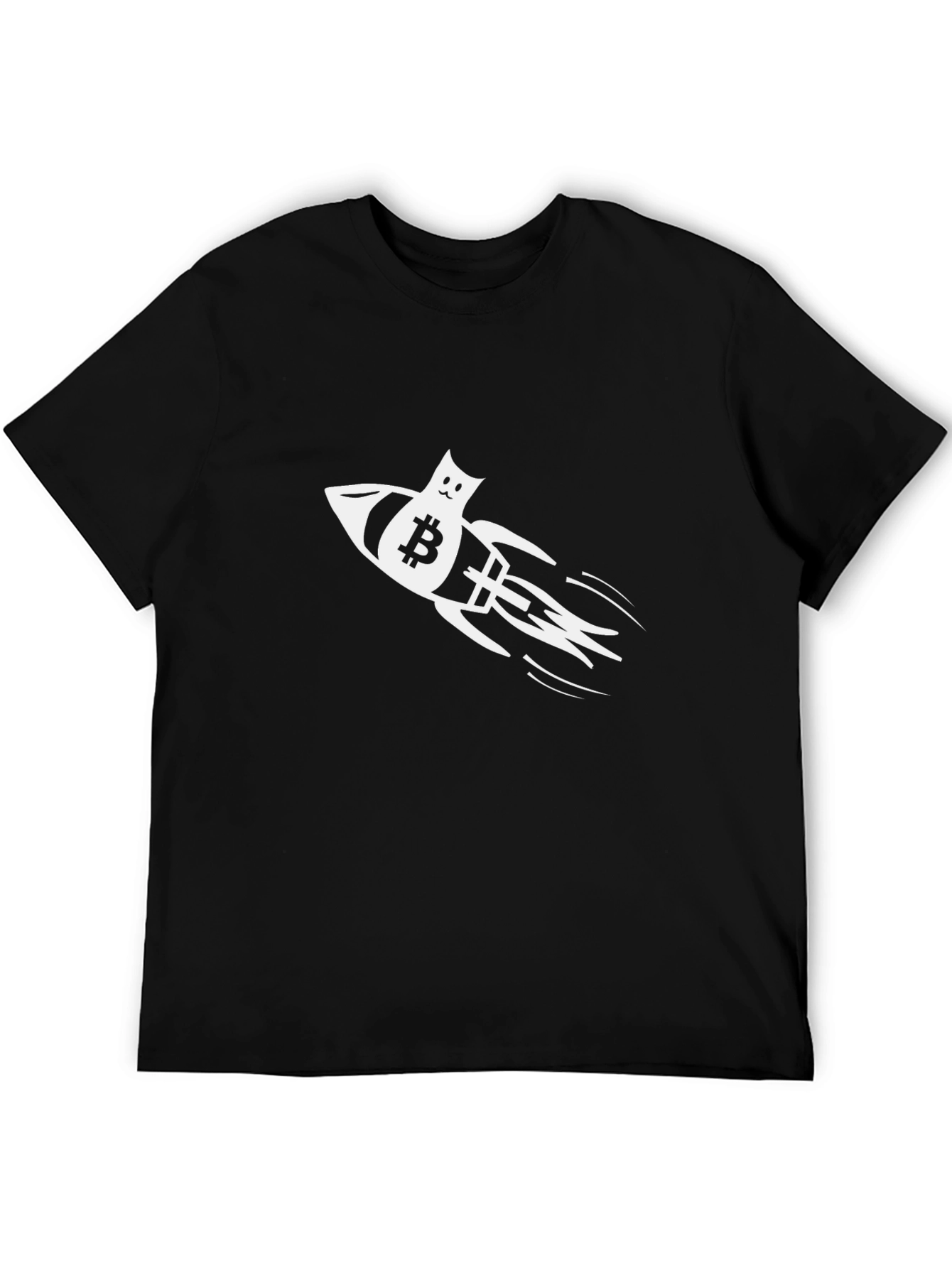 Bitcoin Rocket Cat T-Shirt - Crypto to the Moon!