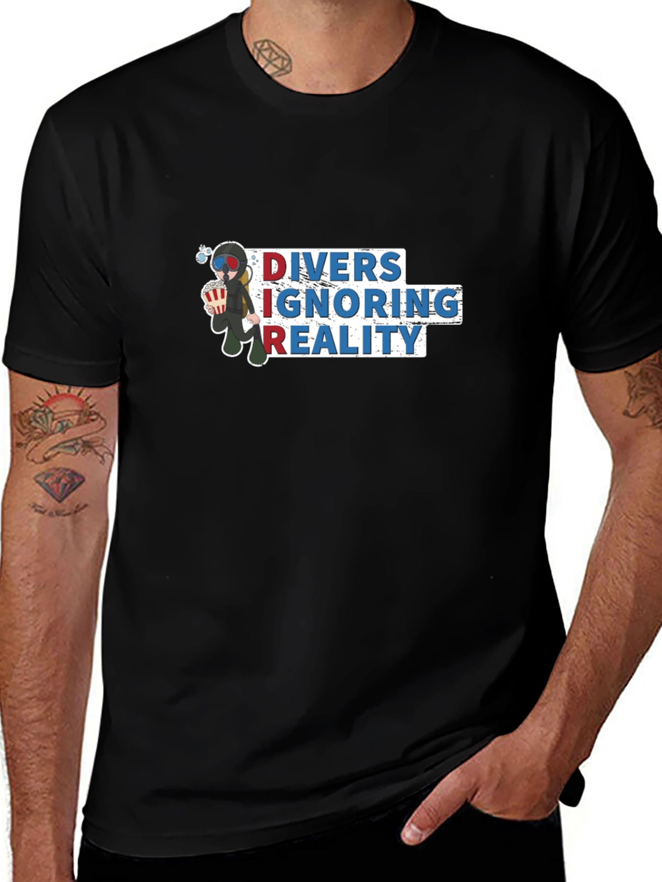 DIVERS IGNORING REALITY T-Shirt Black
