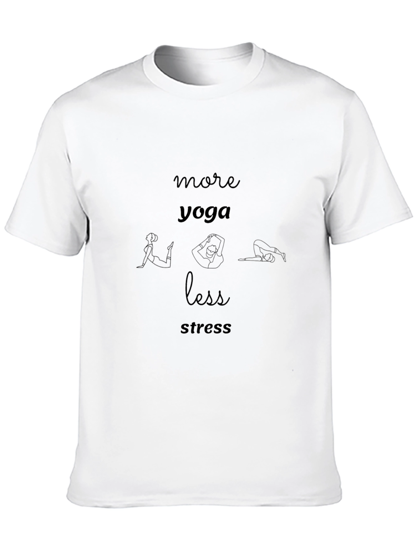 Yoga Graphic Tee - More Yoga Less Stress