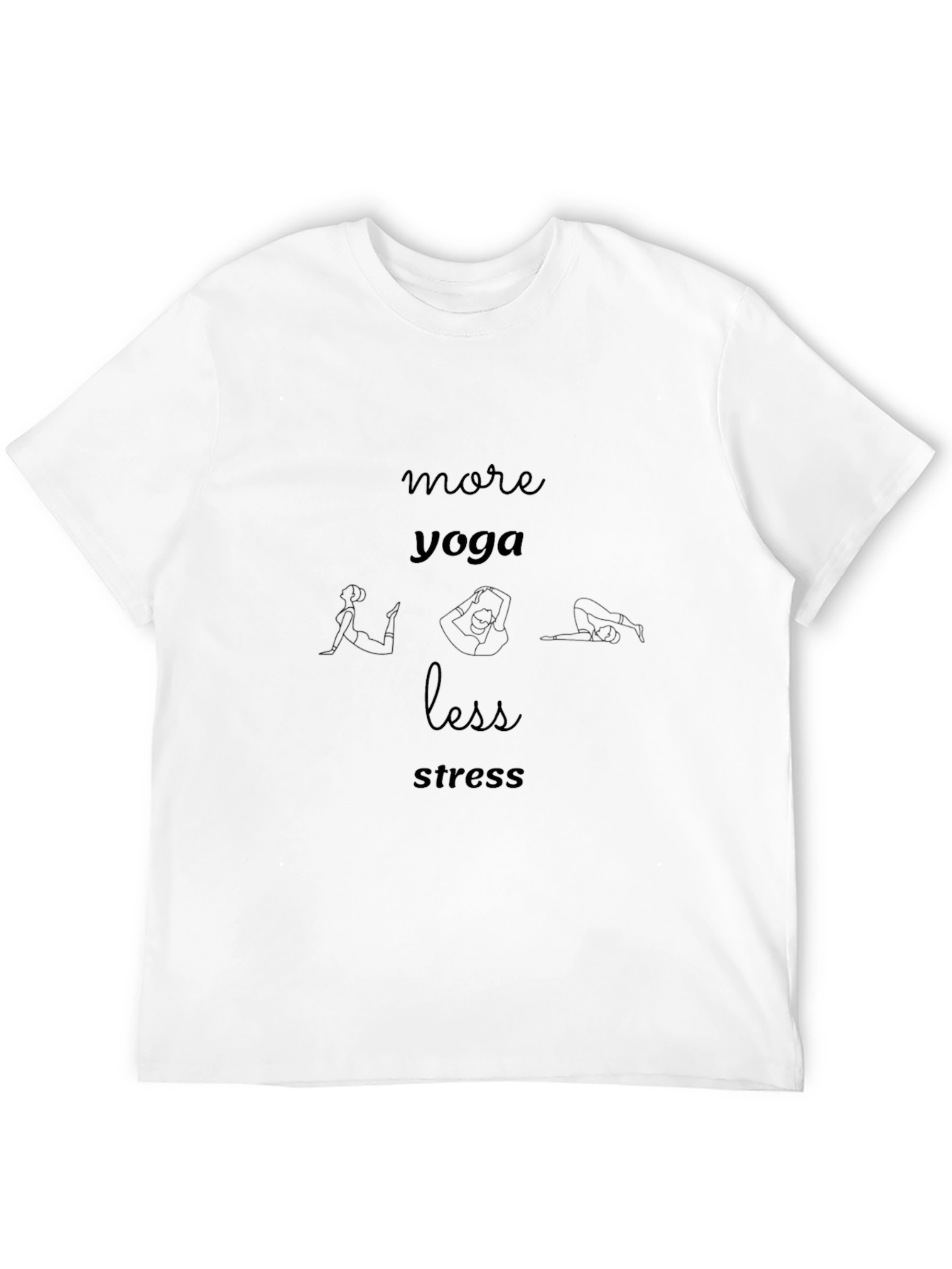 Yoga Graphic Tee - More Yoga Less Stress