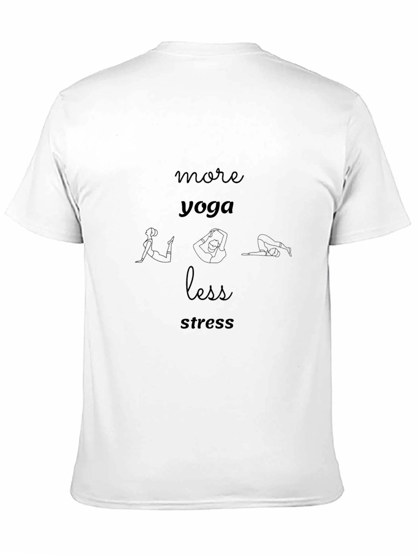 Yoga Graphic Tee - More Yoga Less Stress