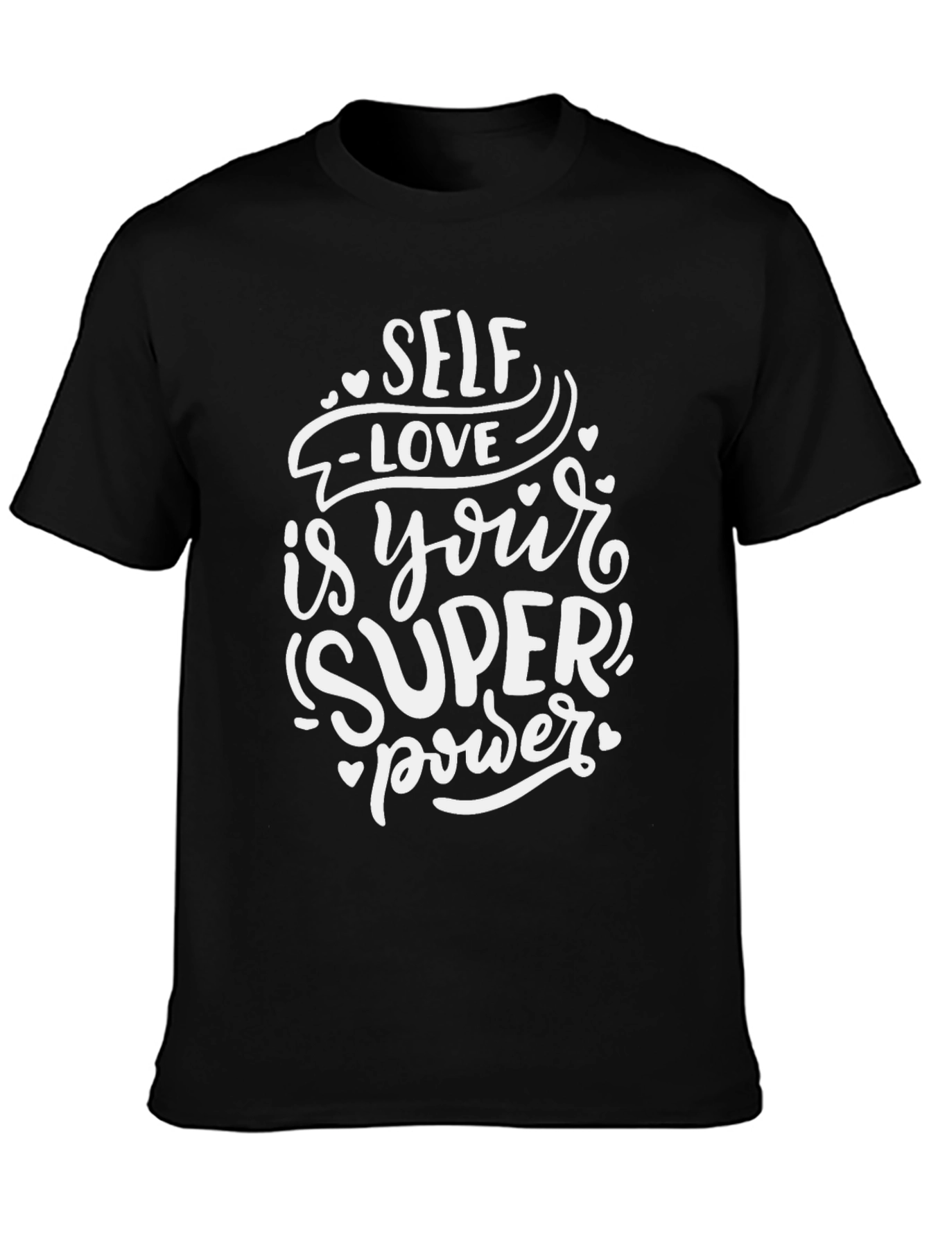 Self-Love Superpower Graphic Tee - Black T-Shirt