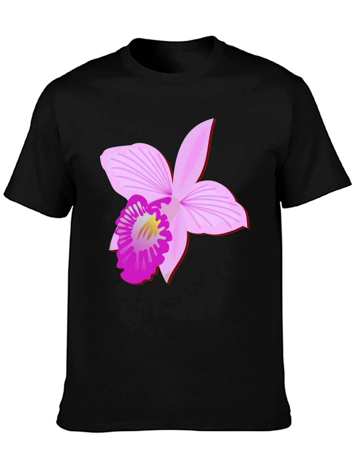 Orchid Graphic Black Tee