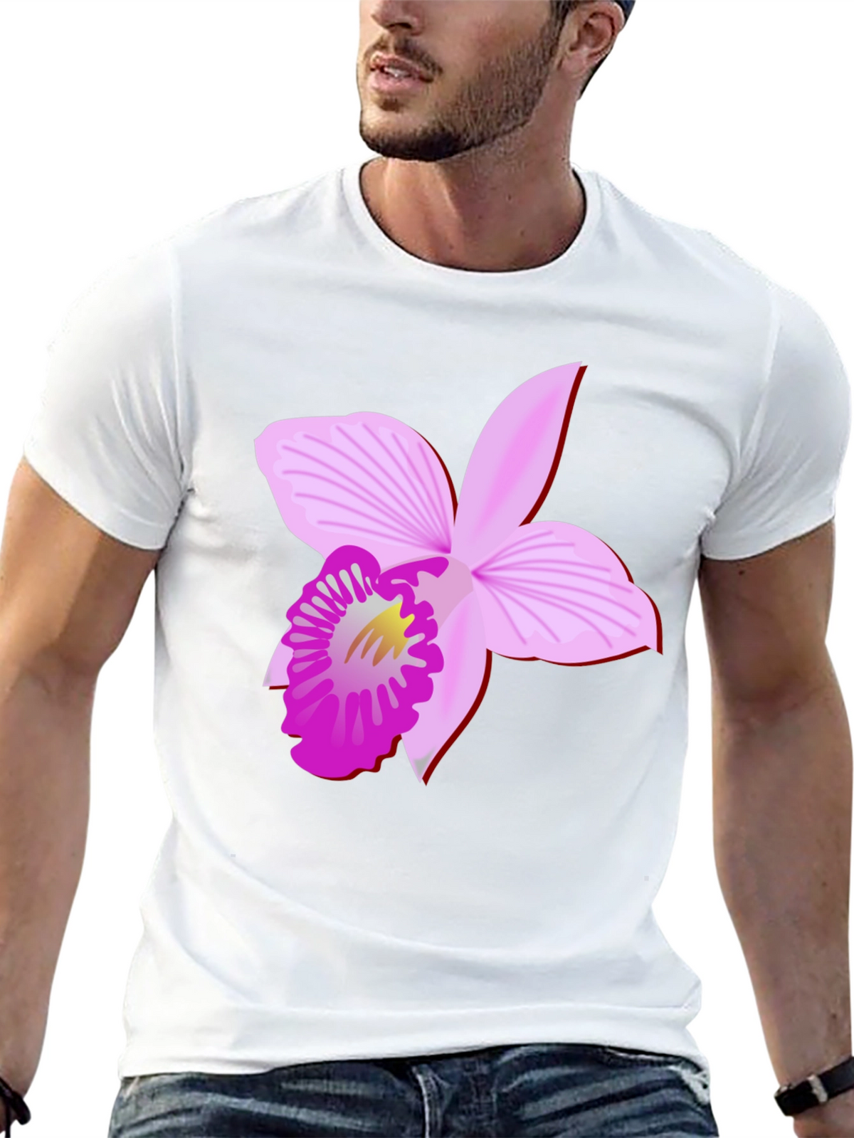 Orchid Graphic Black Tee