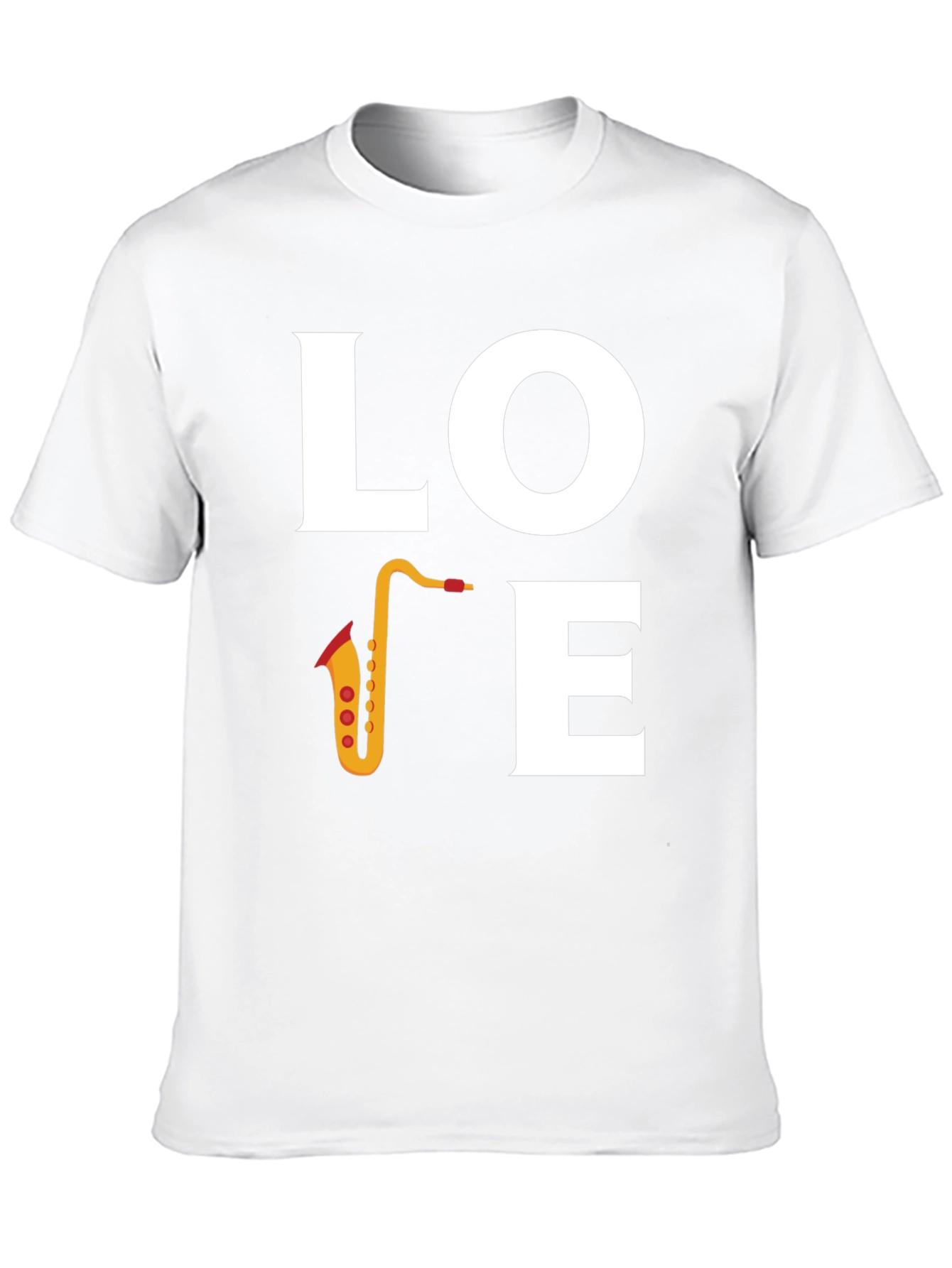 Love Saxophone Graphic T-Shirt - Black