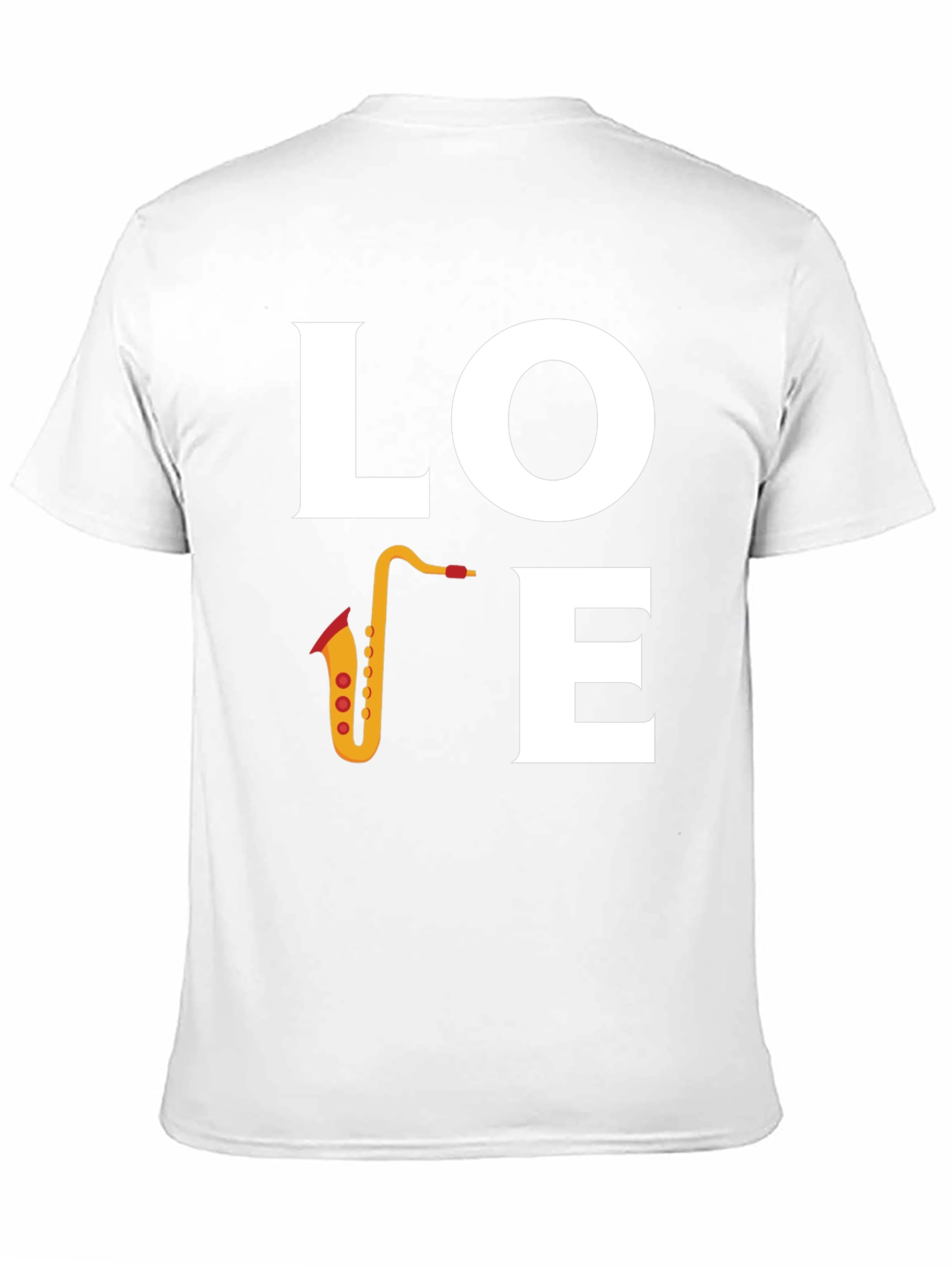 Love Saxophone Graphic T-Shirt - Black