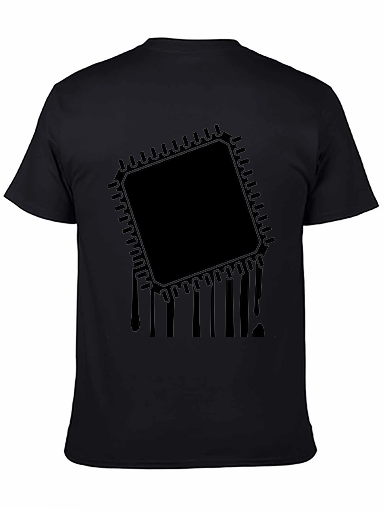Circuit Drip Black T-Shirt - Tech Inspired Style