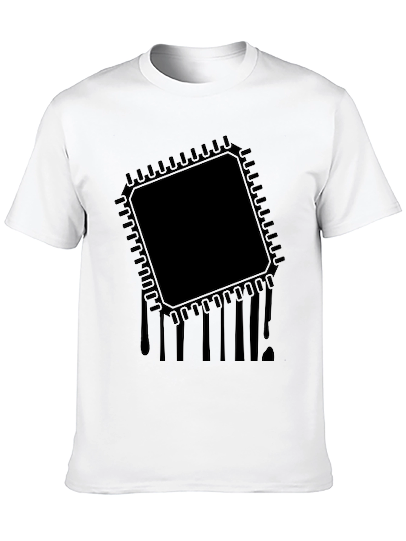 Circuit Drip Black T-Shirt - Tech Inspired Style