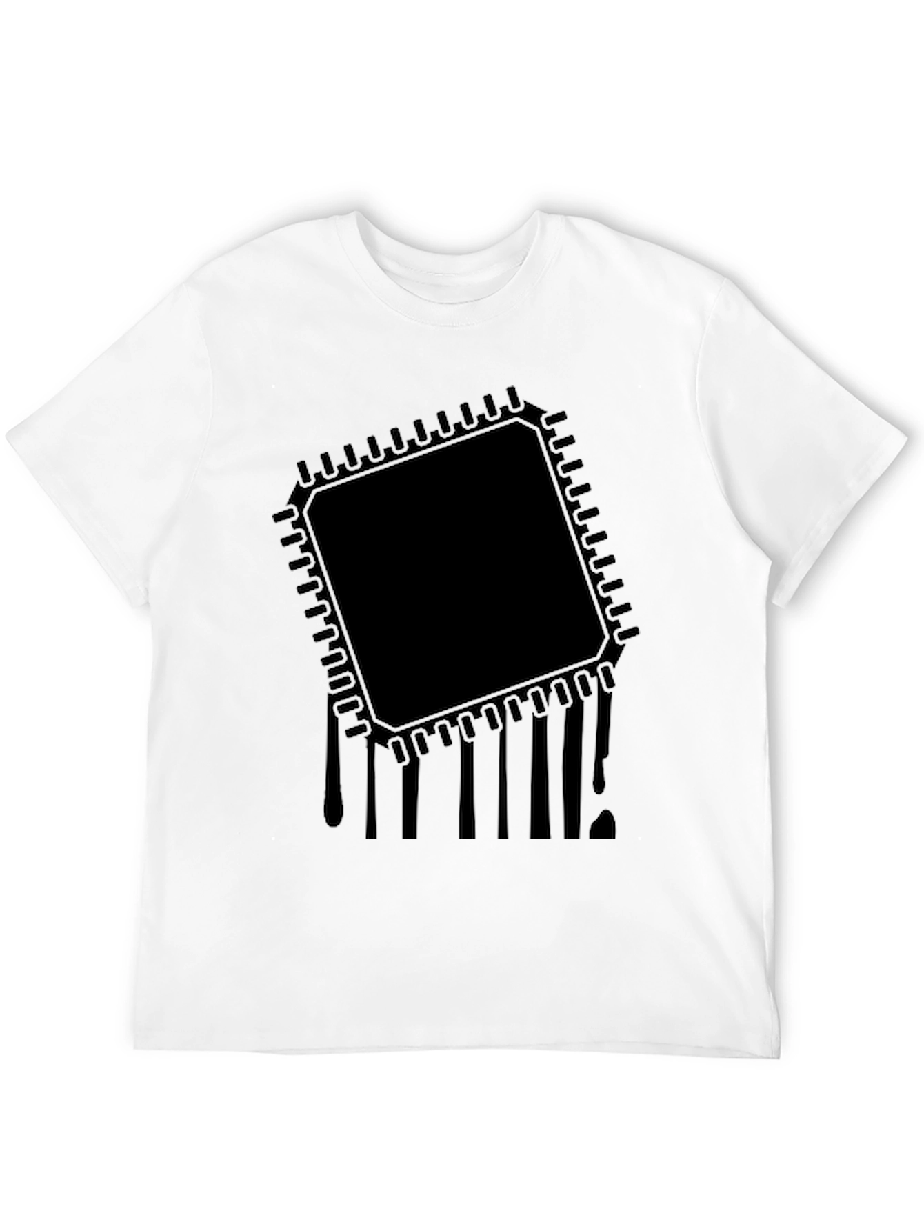 Circuit Drip Black T-Shirt - Tech Inspired Style