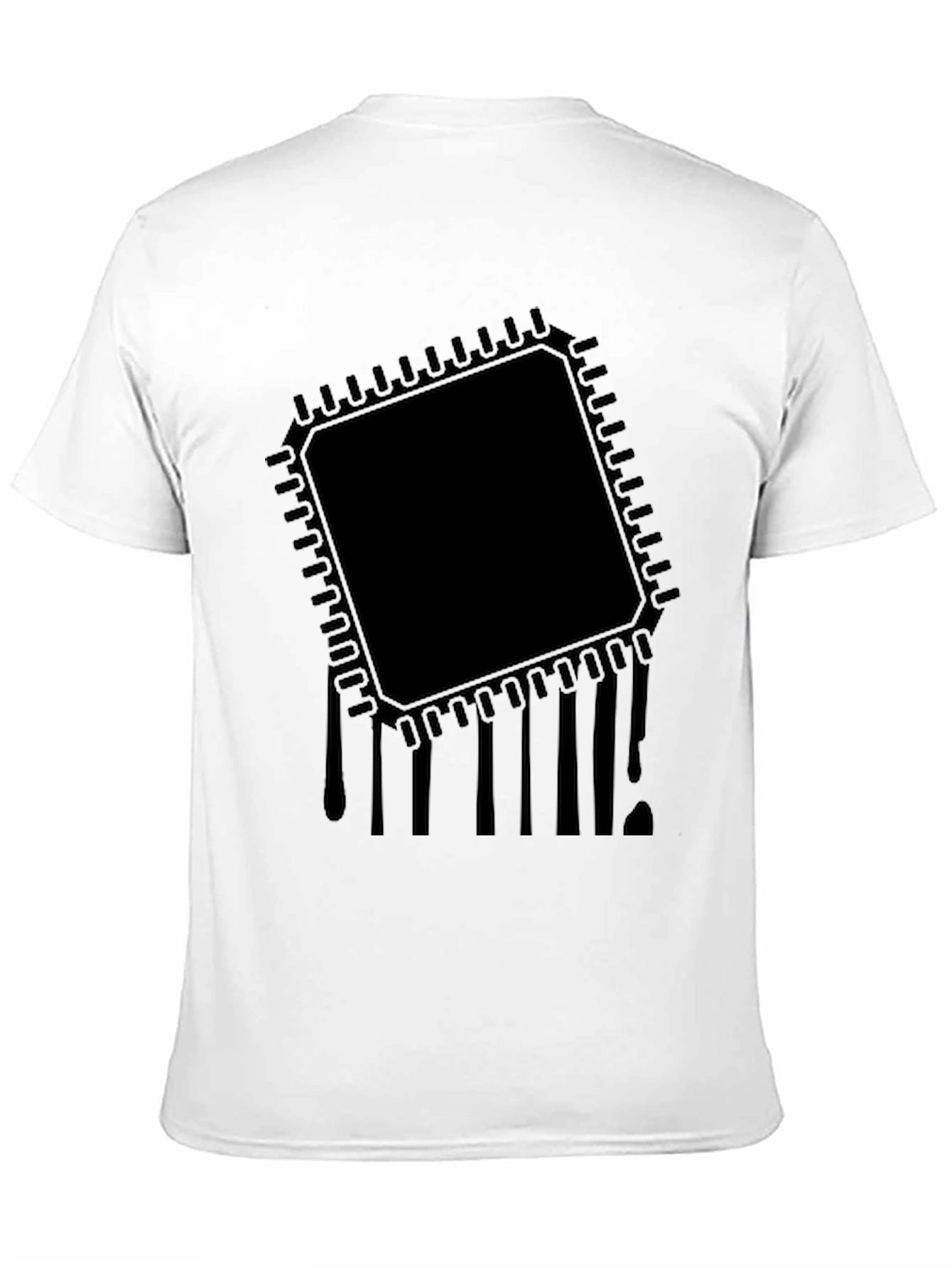Circuit Drip Black T-Shirt - Tech Inspired Style