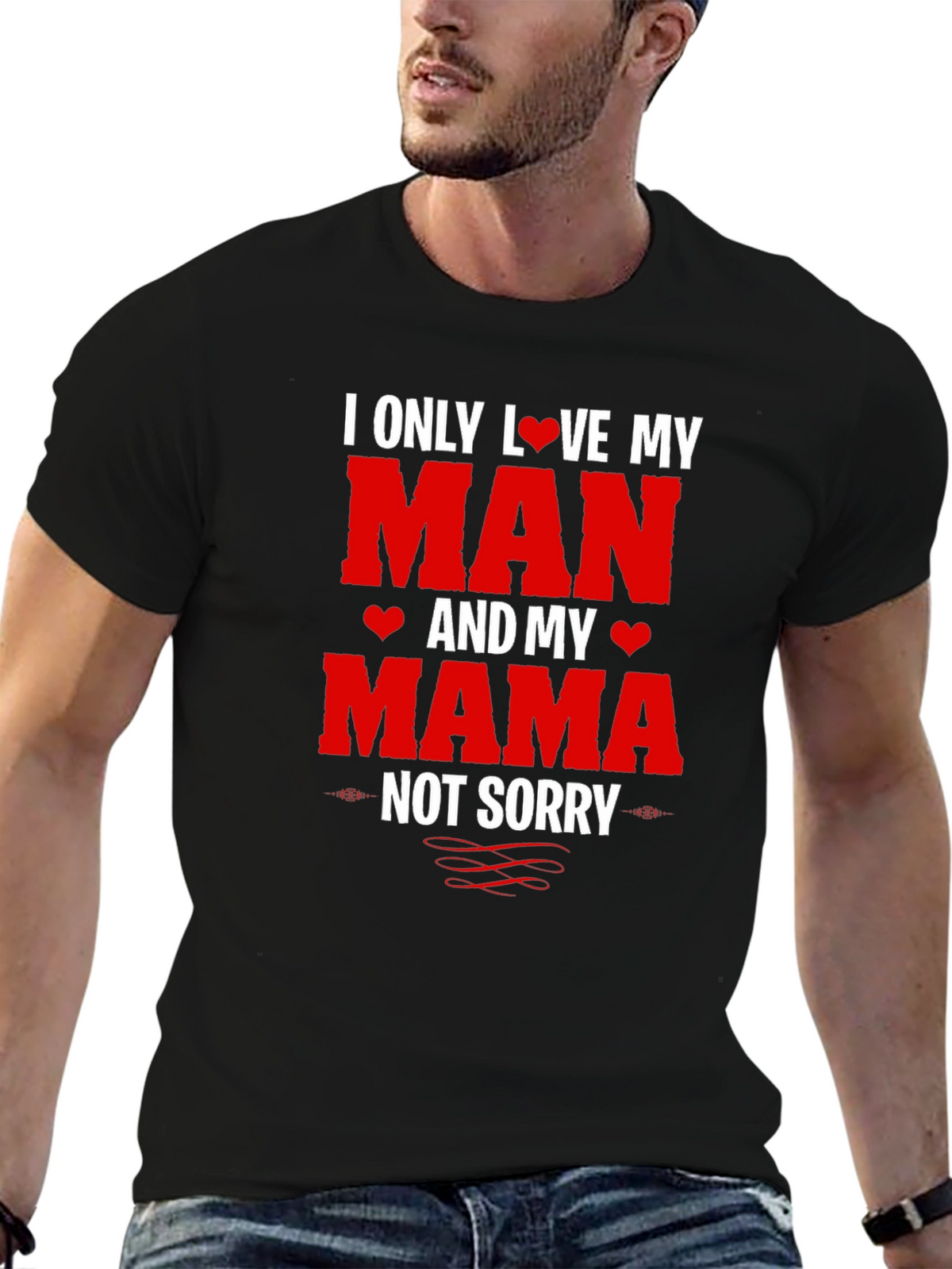 I Love My Man and My Mama T-Shirt
