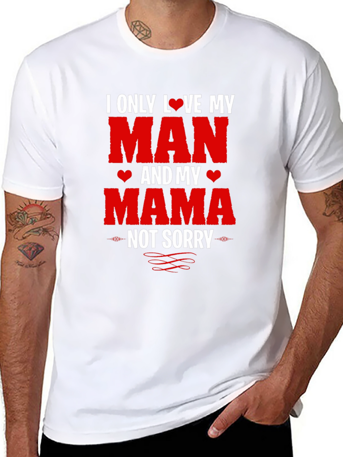 I Love My Man and My Mama T-Shirt