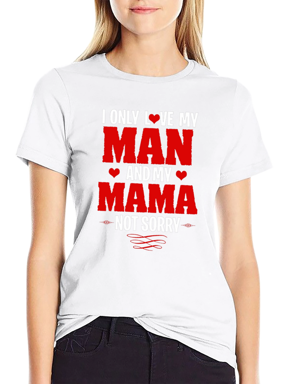 I Love My Man and My Mama T-Shirt