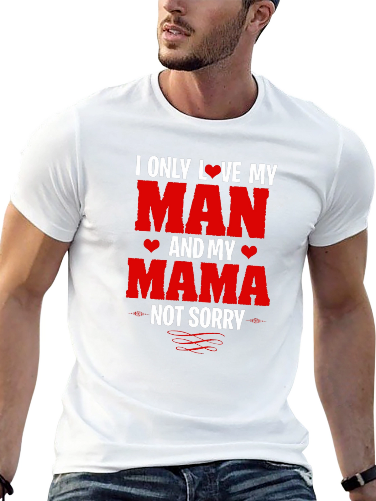 I Love My Man and My Mama T-Shirt