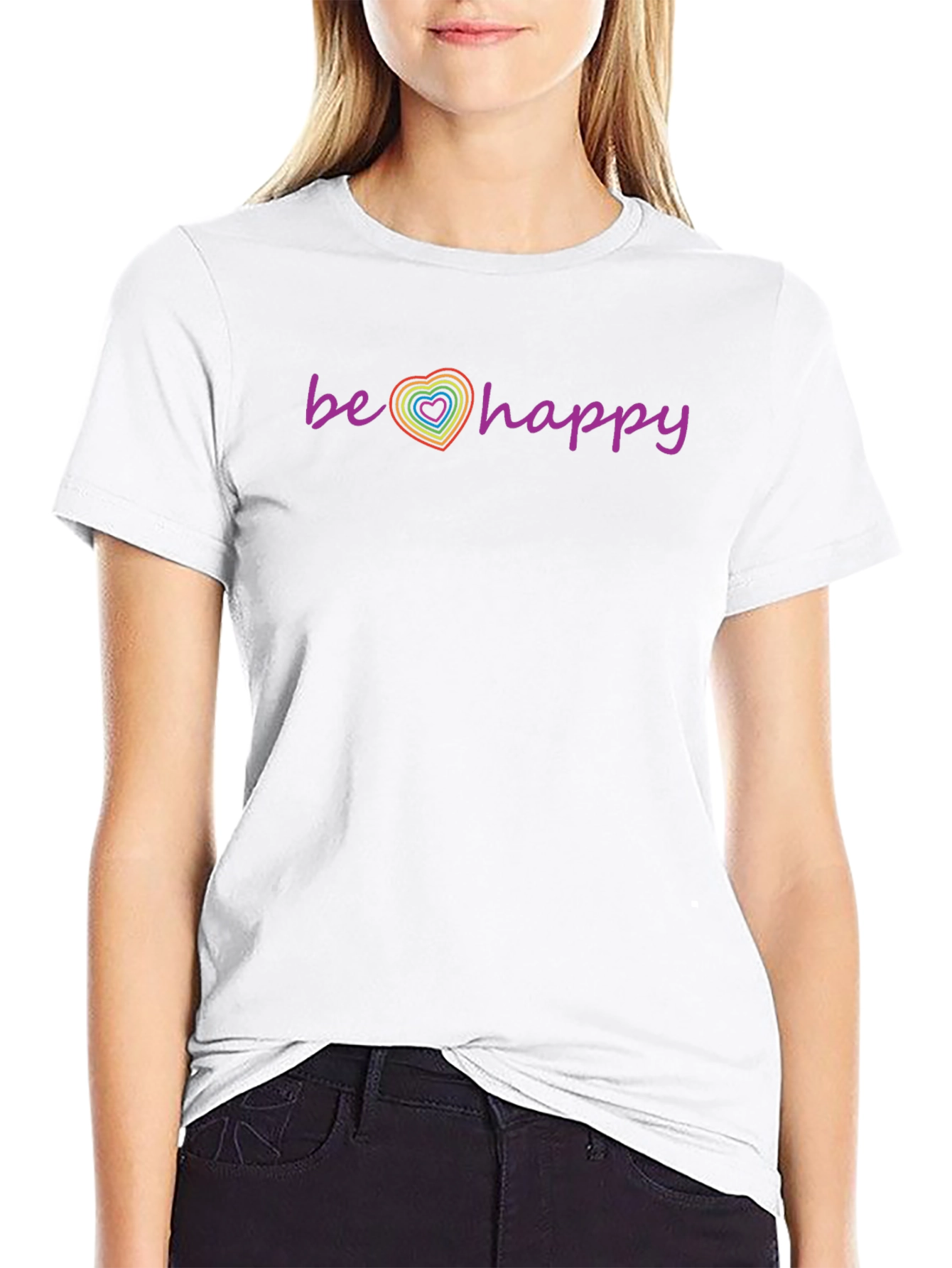 Be Happy Pride Heart T-Shirt