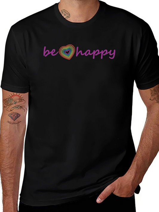 Be Happy Pride Heart T-Shirt