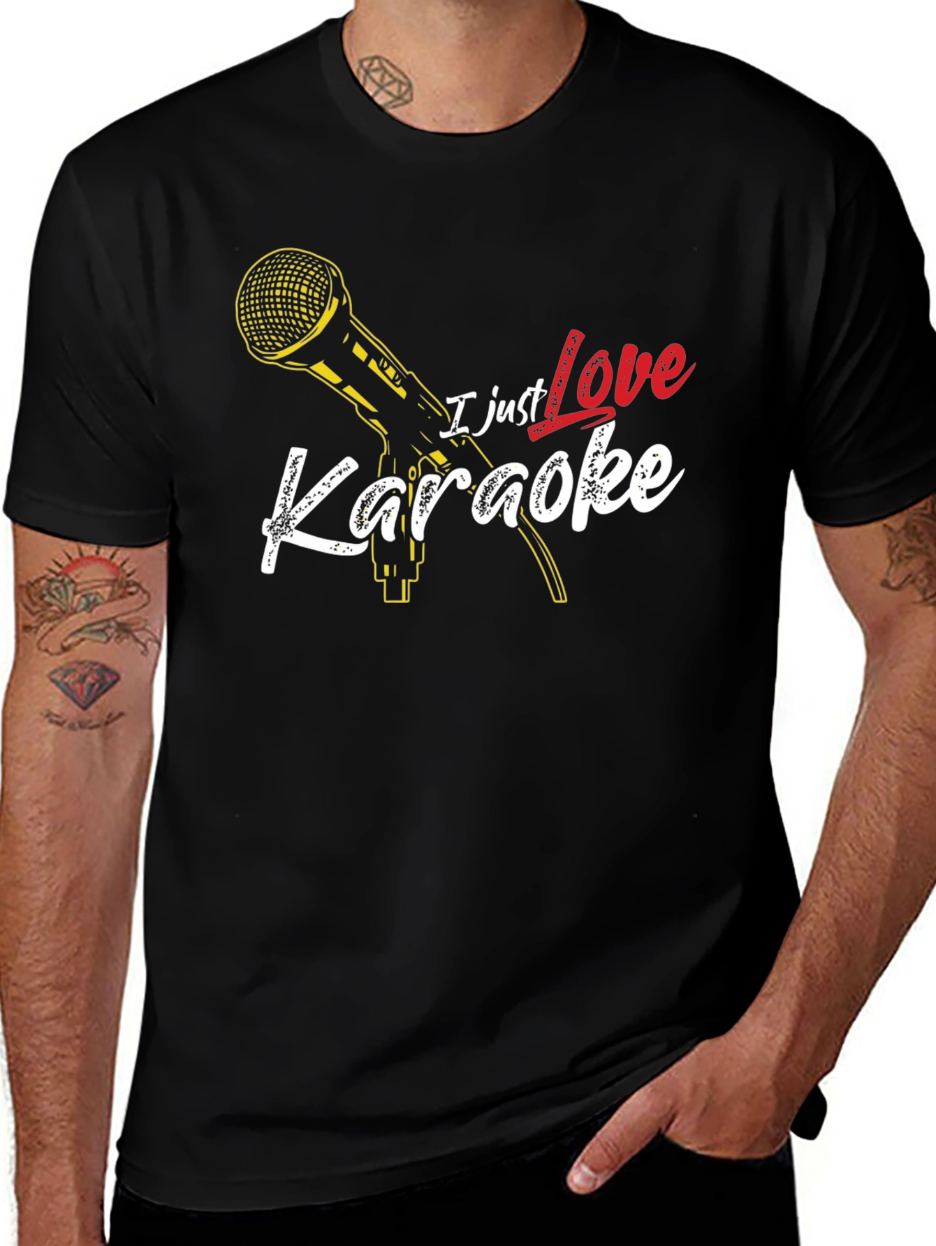 I Love Karaoke Black T-Shirt