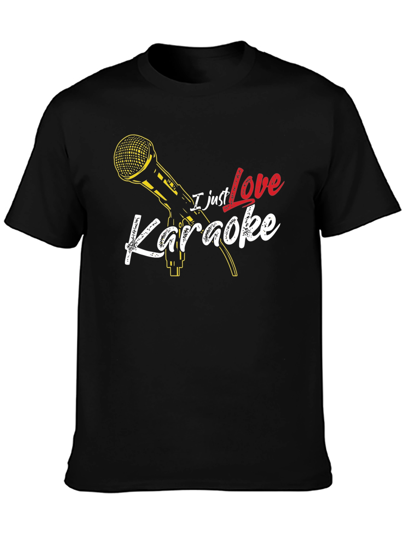 I Love Karaoke Black T-Shirt