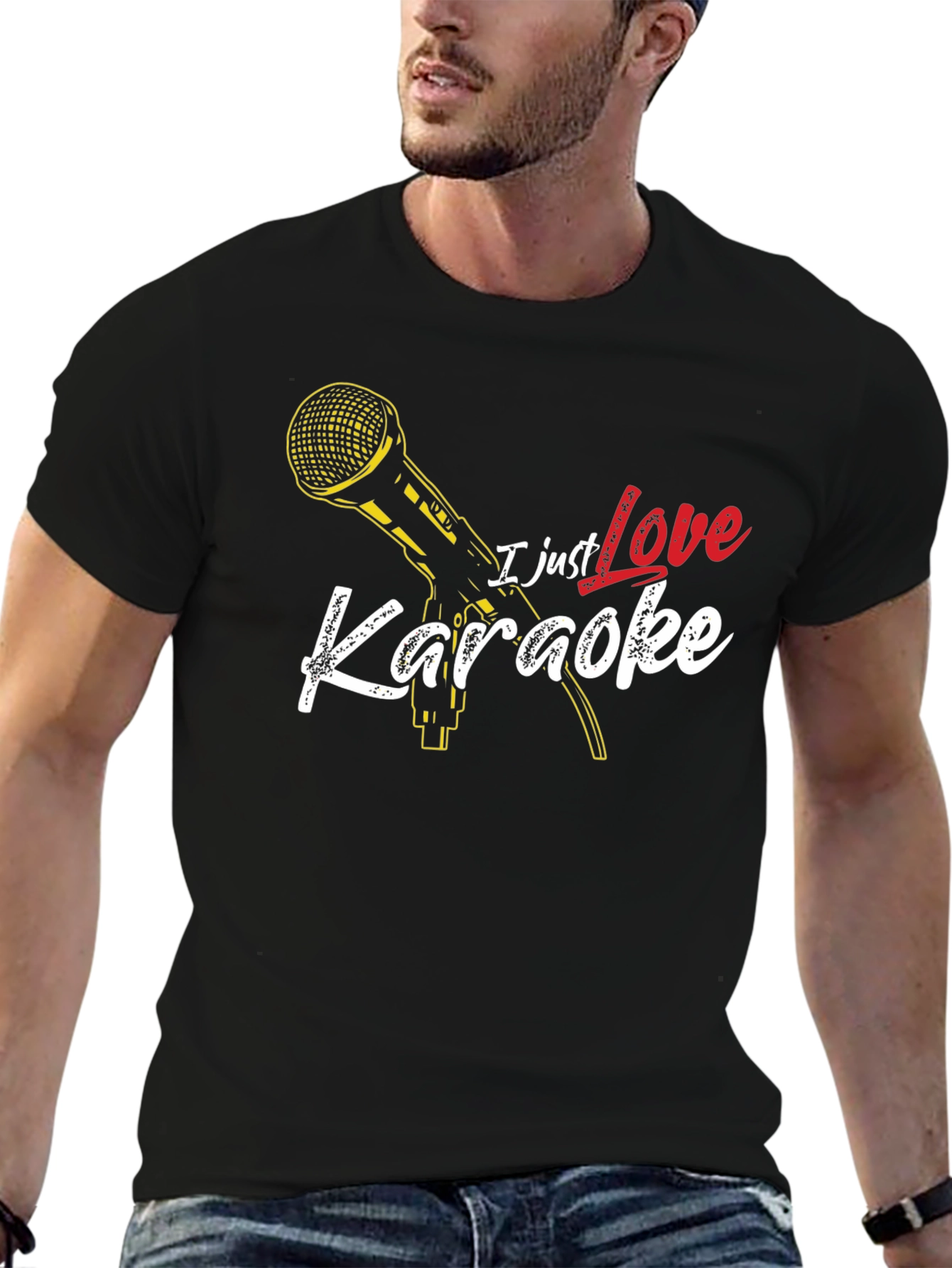 I Love Karaoke Black T-Shirt