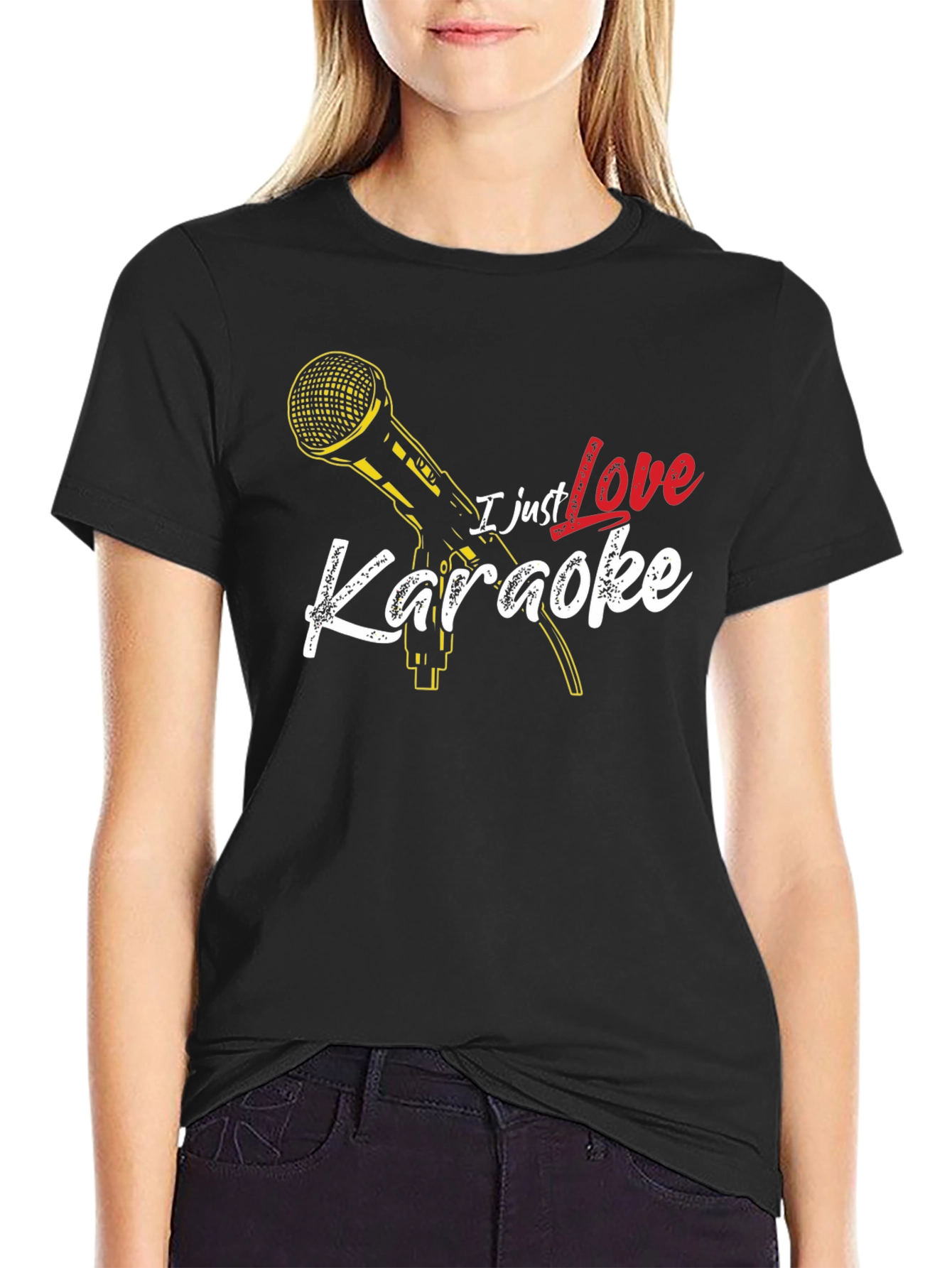 I Love Karaoke Black T-Shirt