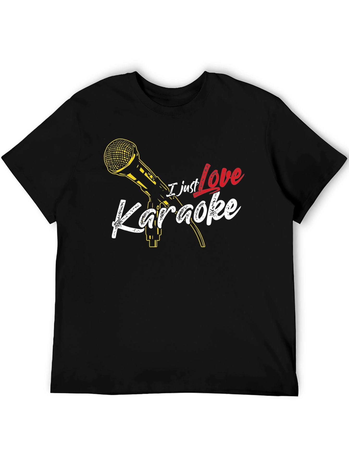 I Love Karaoke Black T-Shirt